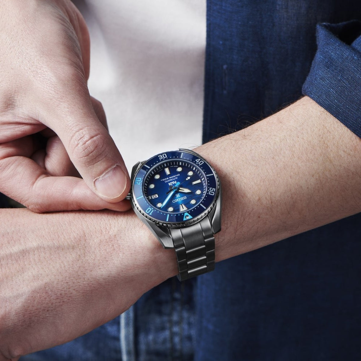 Seiko Prospex PADI Herrenuhr Automatik SPB375J1 Blau