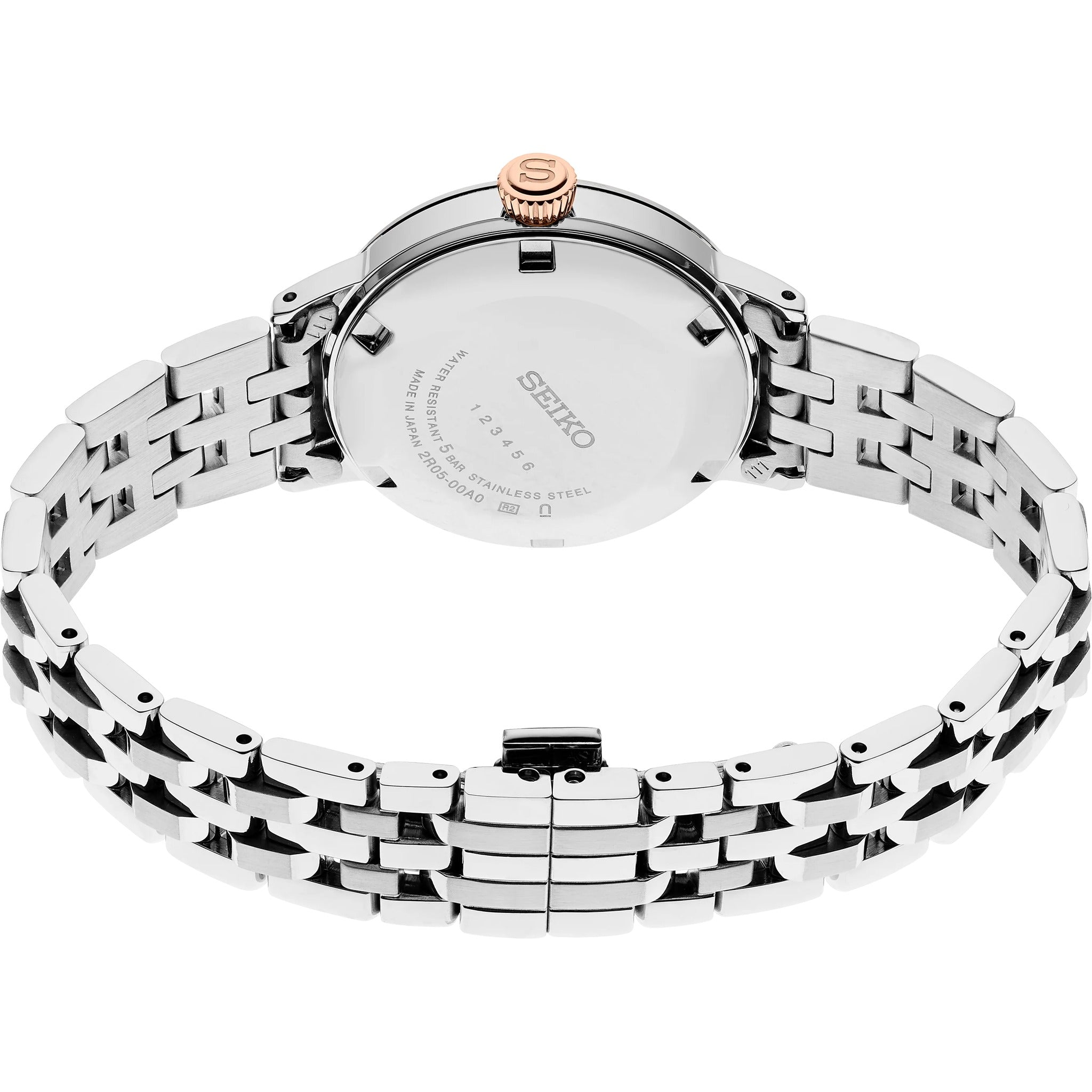 Seiko Presage Cocktail Automatic Women's Watch SRE009J1 White Rose Gold Clover Club