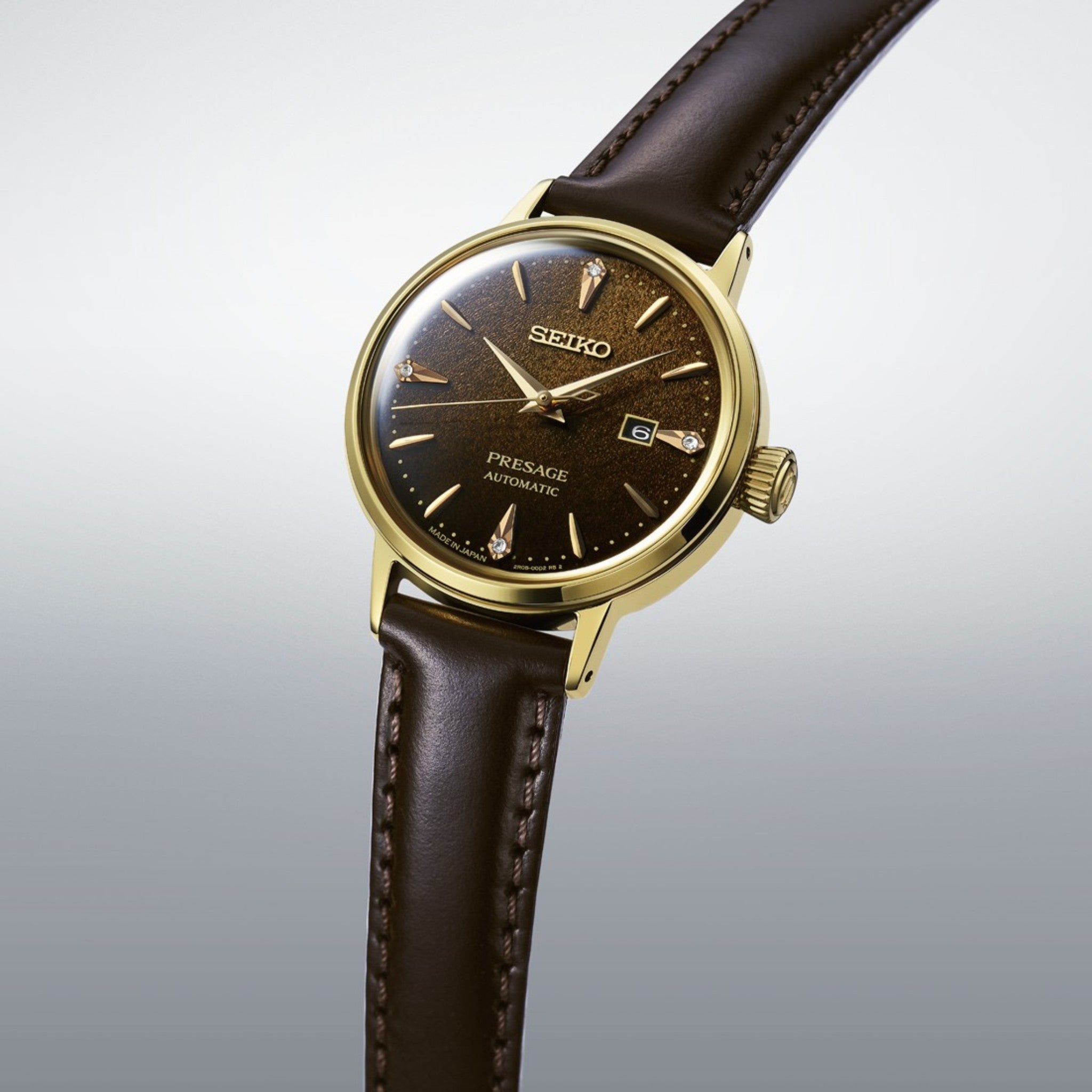 Montre Seiko Automatique Presage Cocktail Femme SRE020J1 Marron
