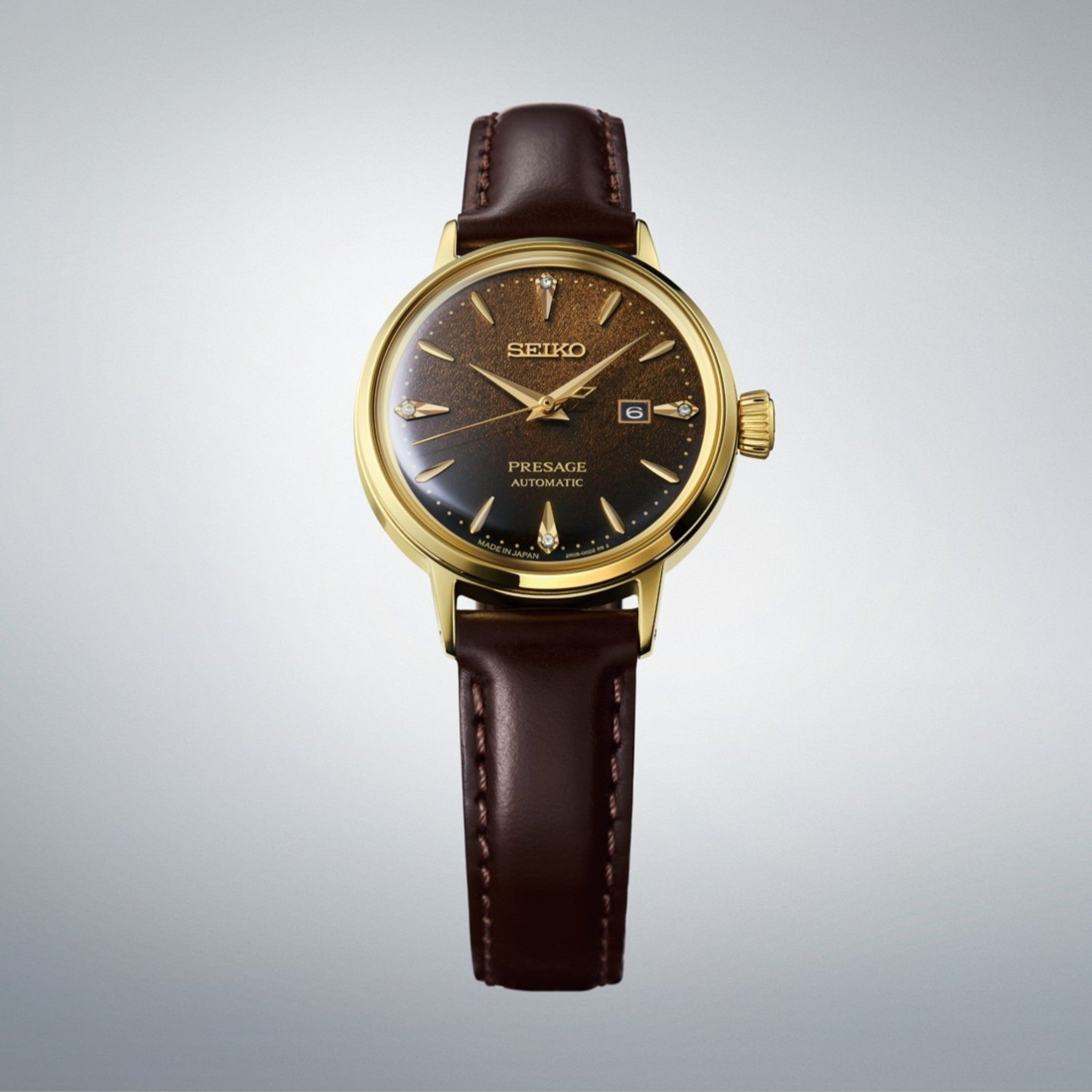Montre Seiko Automatique Presage Cocktail Femme SRE020J1 Marron