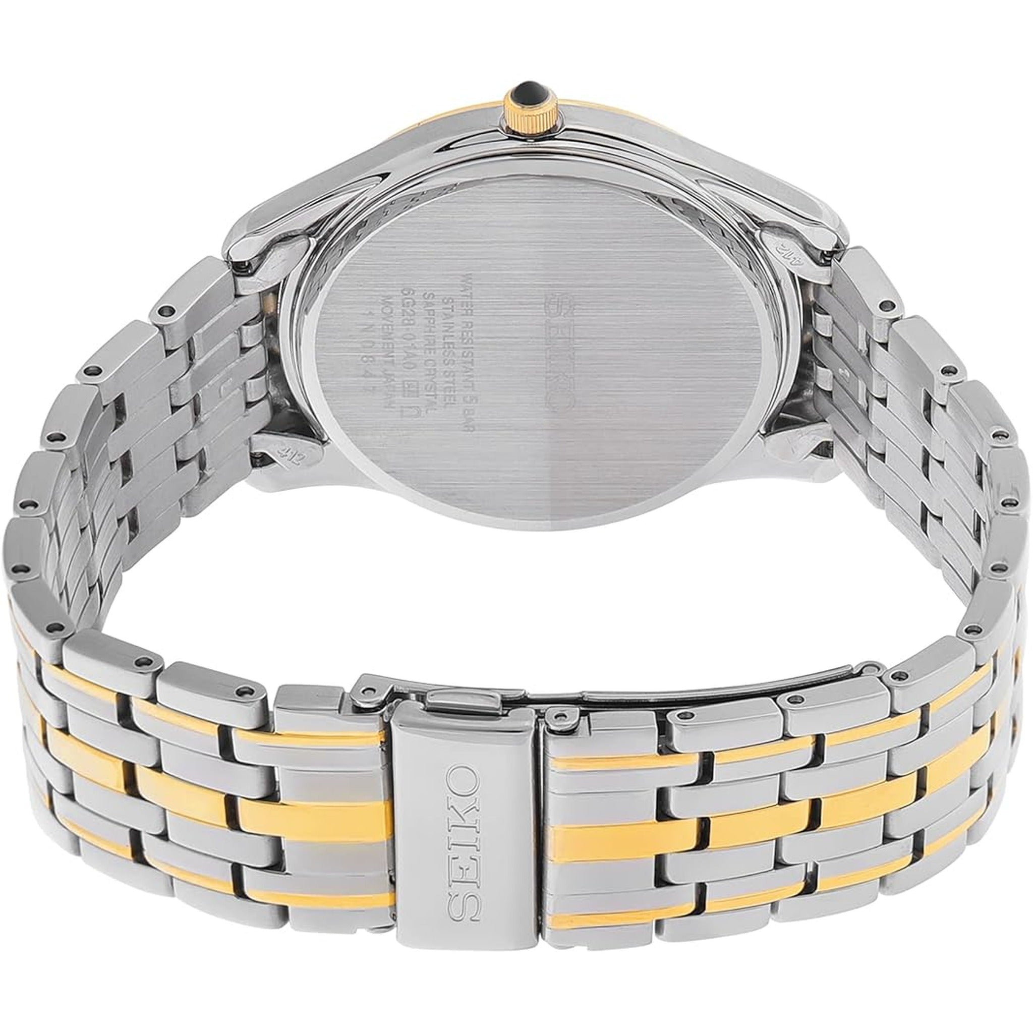 Montre Seiko Classique Quartz Homme SRK048P1 Argenté Doré Petite Seconde Chiffres Romains