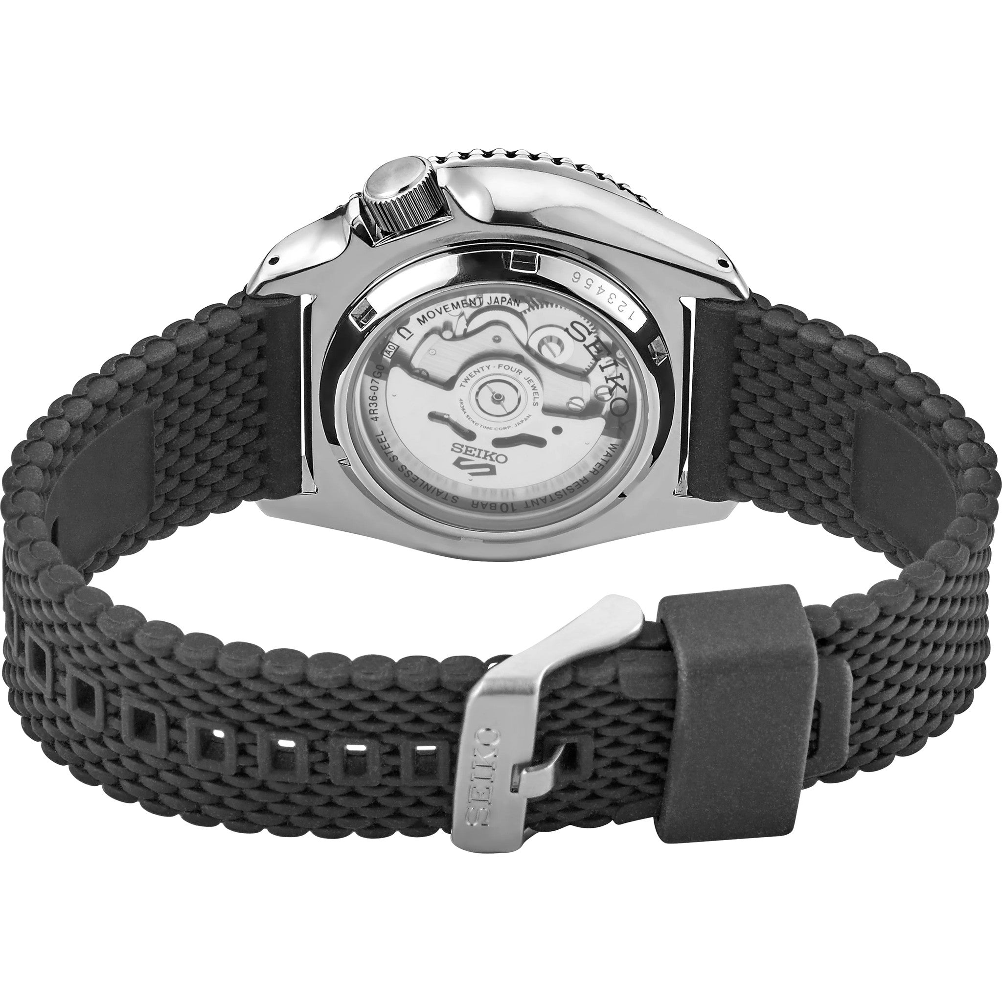 Seiko 5 Sports Herrenuhr SRPD95 Automatik Schwarz