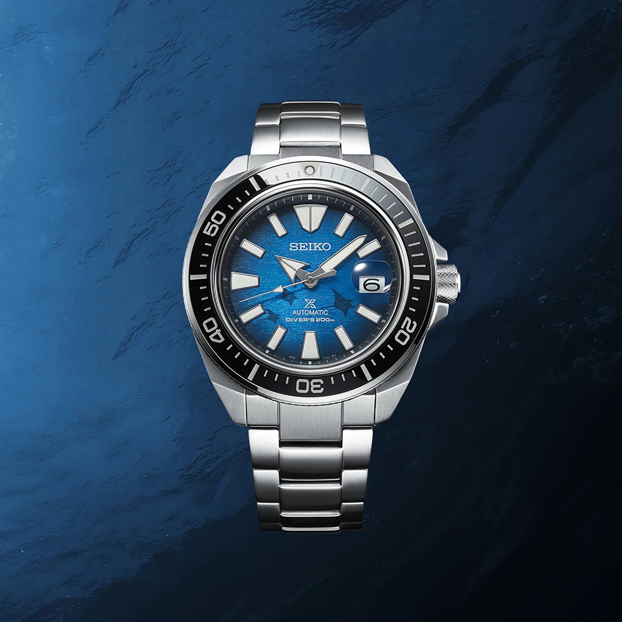 Montre Seiko Prospex Automatique Homme SRPE33K1 Bleu Édition Save The Ocean