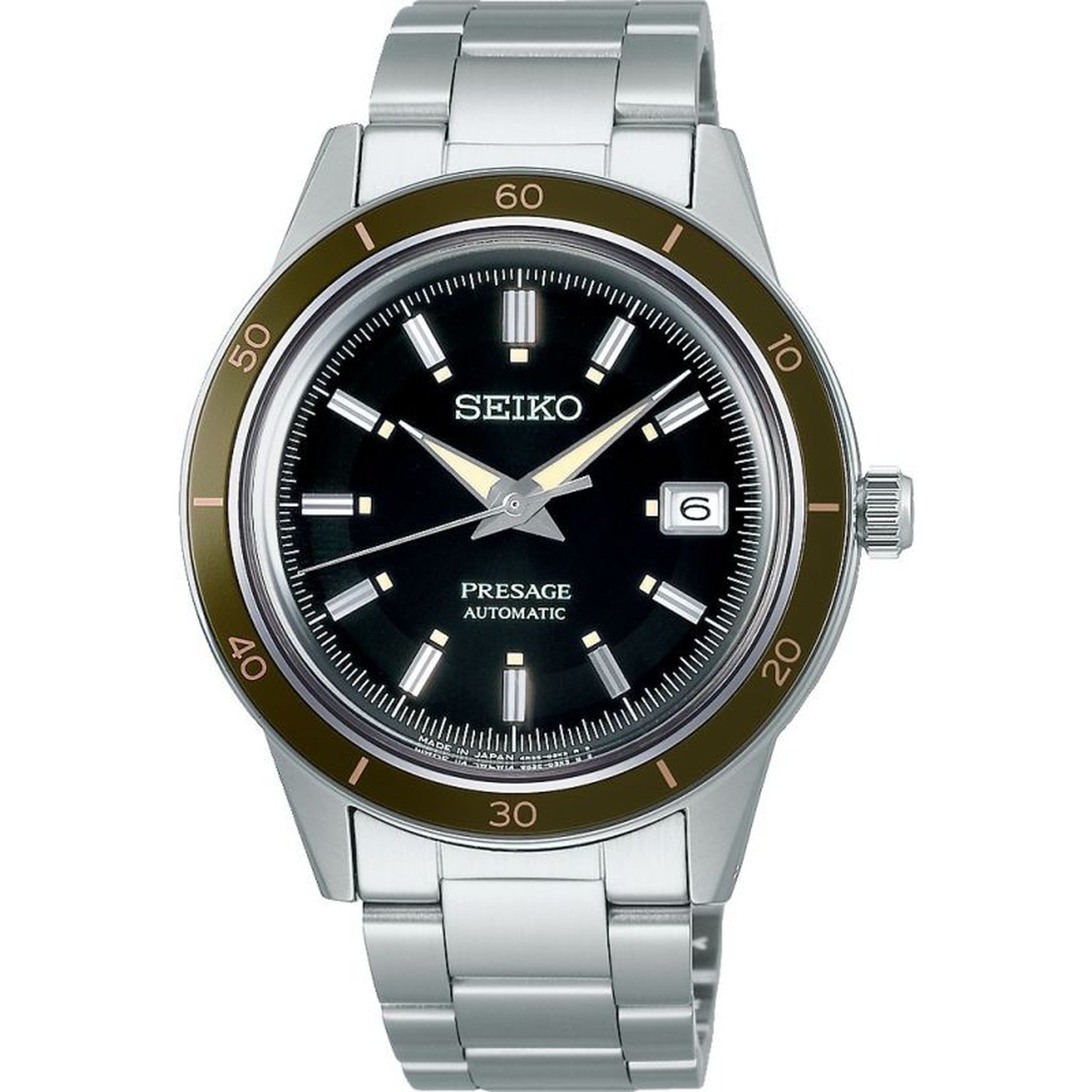 Seiko Presage Men's Automatic Watch SRPG07J1 Black 60s Style