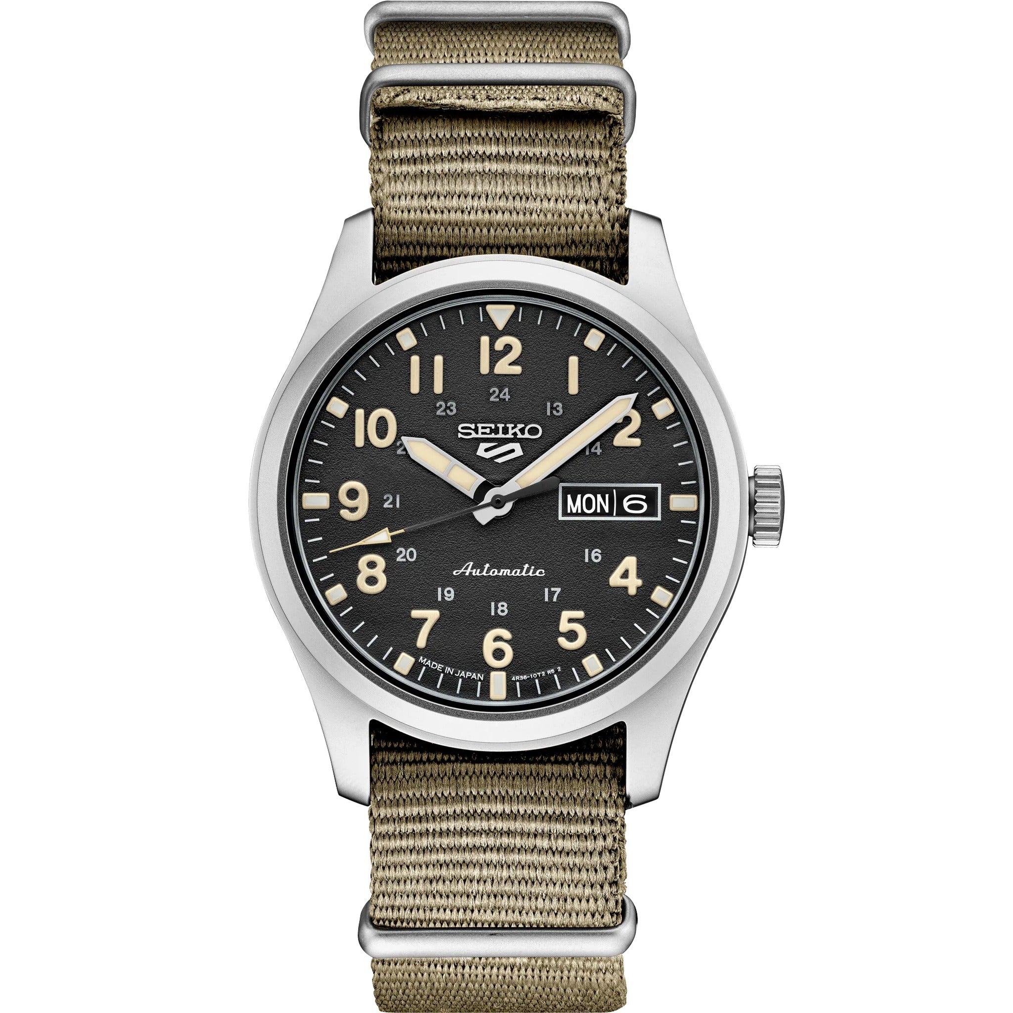Montre Seiko 5 Sports Homme Automatique SRPG35K1 Field Sports Noir Bracelet Nylon