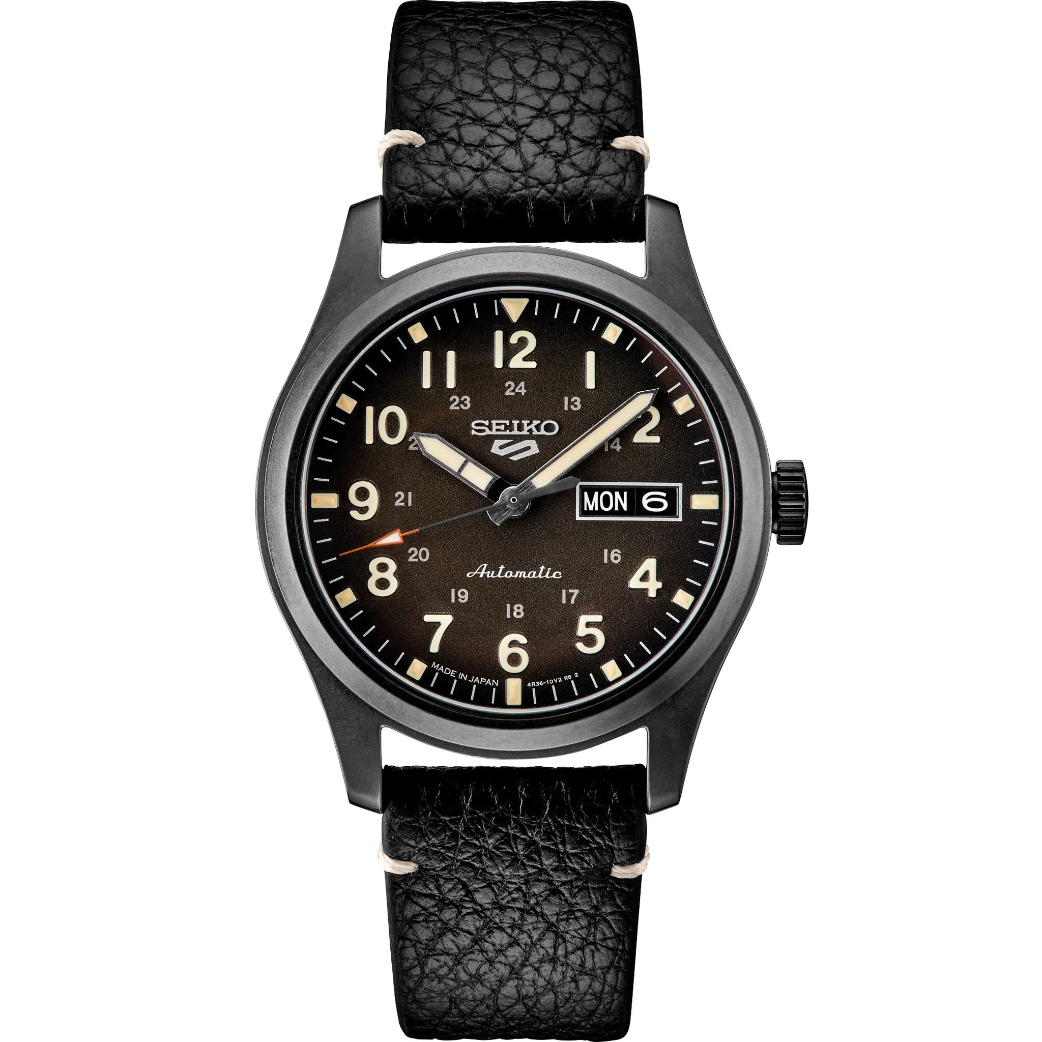 Montre Seiko 5 Sports Homme Automatique SRPG41K1 Field Sports Noir Bracelet Cuir