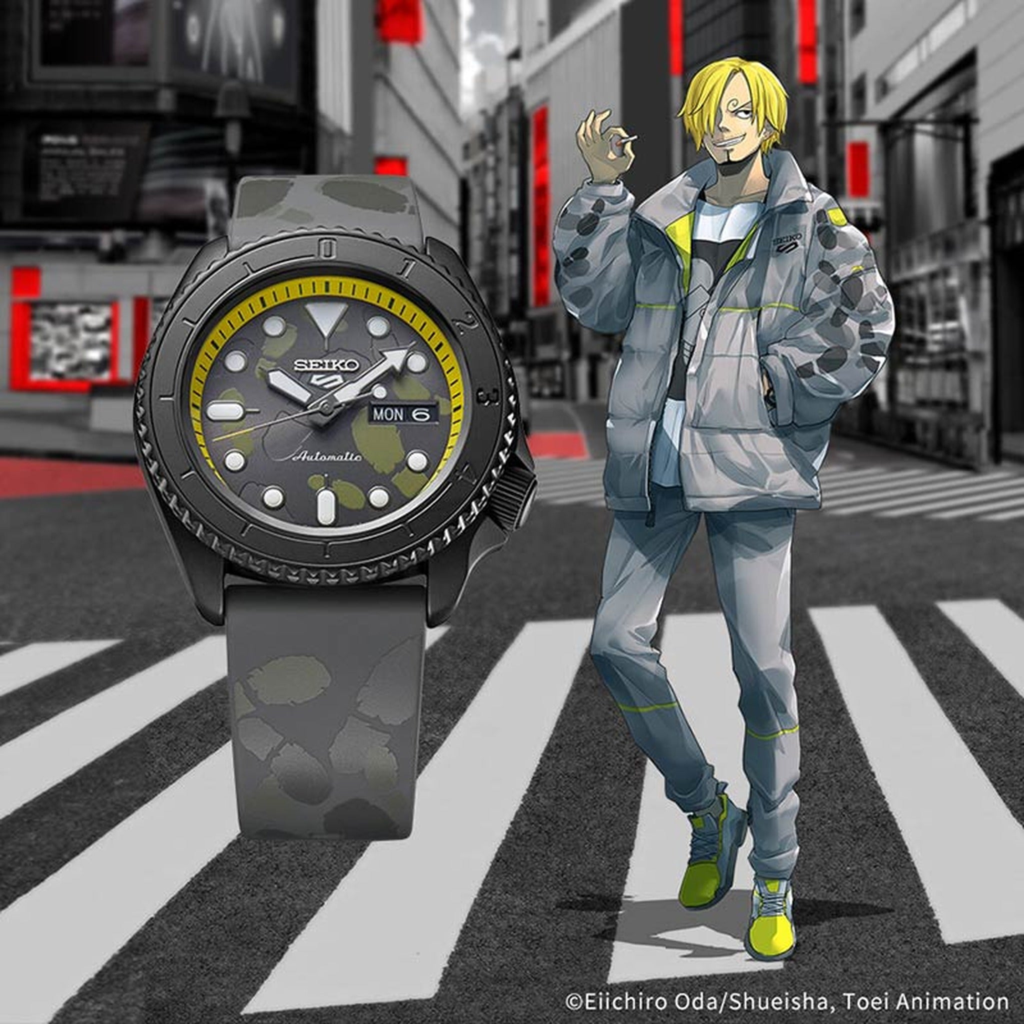 Montre Seiko 5 Sports Homme Automatique SRPH69K1 Édition Limitée One Piece Sanji