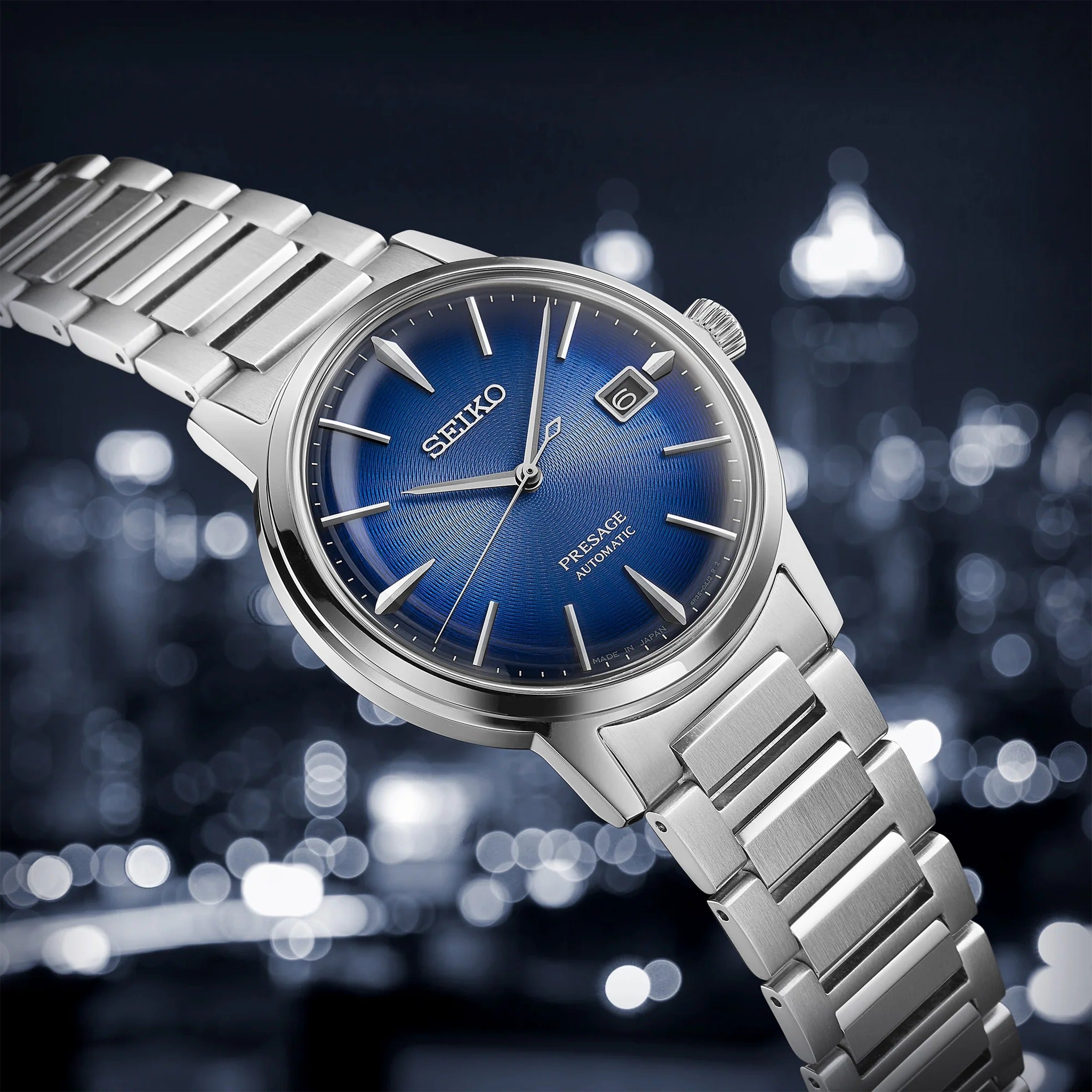 Seiko Presage Cocktail Men's Automatic Watch SRPJ13J1 Aviation Blue