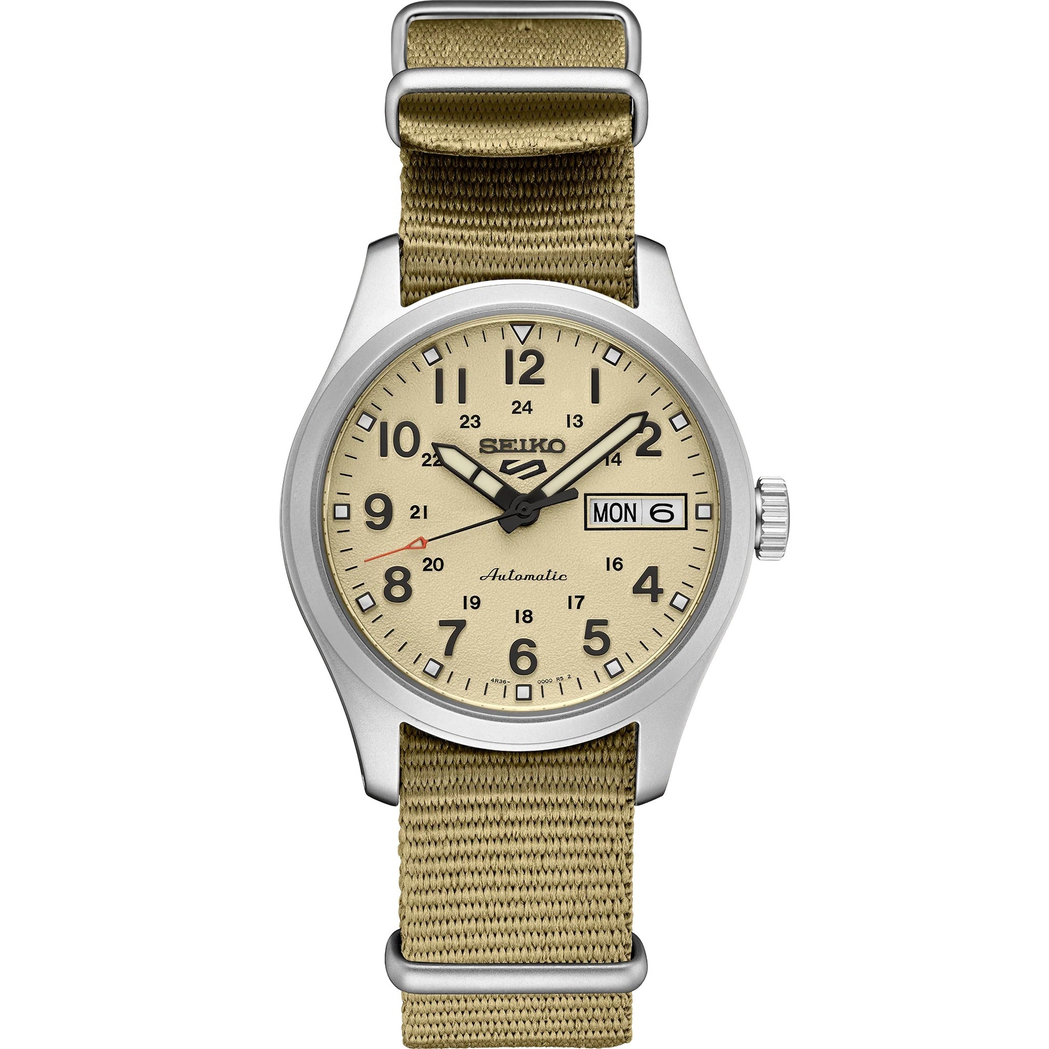 Montre Seiko 5 Sports Homme Automatique SRPJ83K1 Midfield Sports Beige