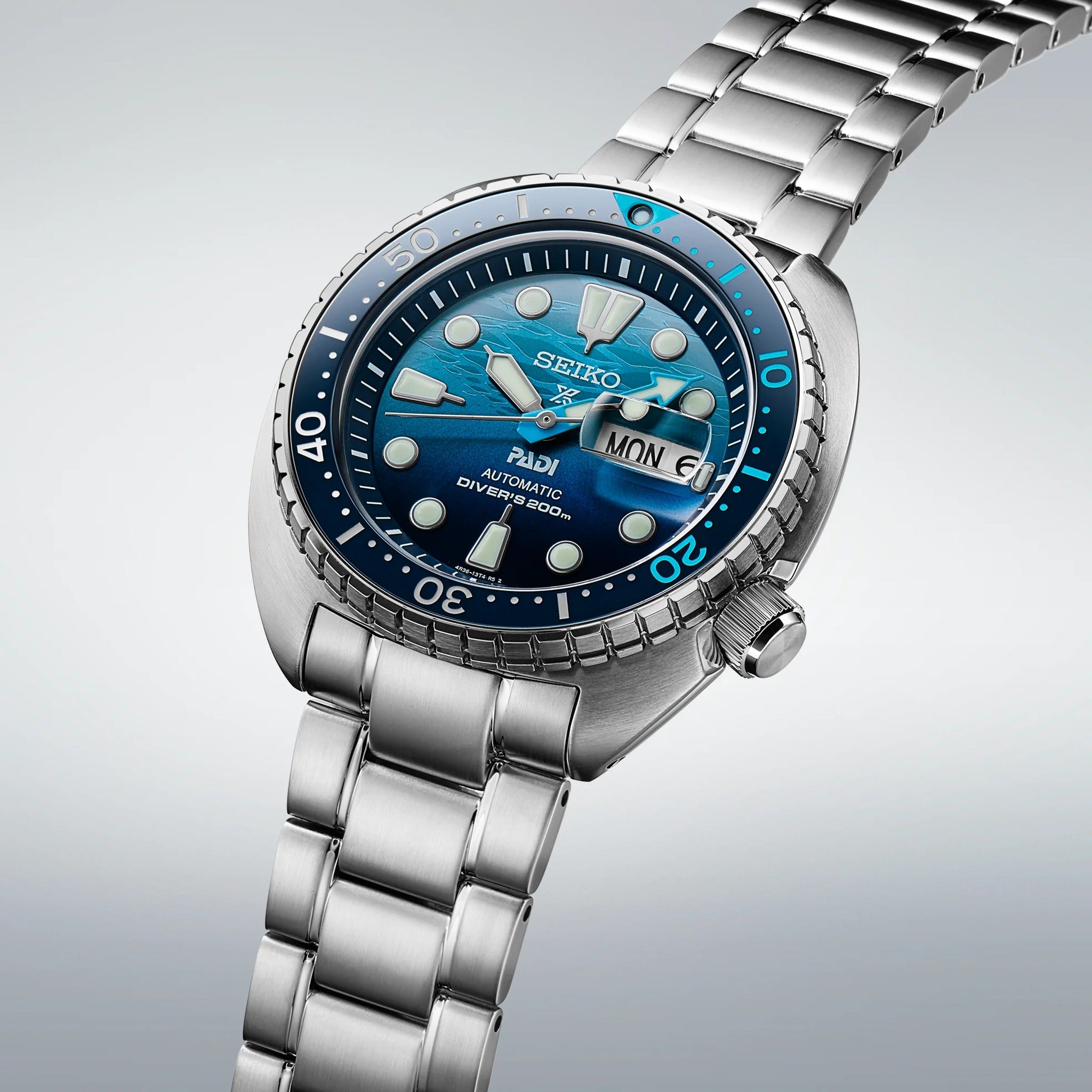 Seiko Prospex PADI Herren-Automatikuhr SRPK01K1 King Turtle Great Blue