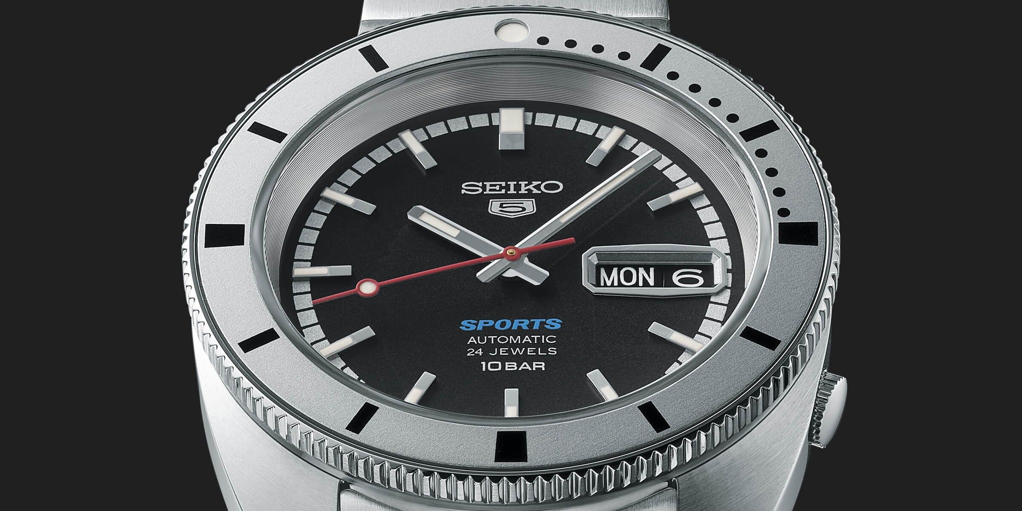 Seiko 5 Sports Herren-Automatikuhr SRPL03K1 Silber Limited Edition Re-Creation