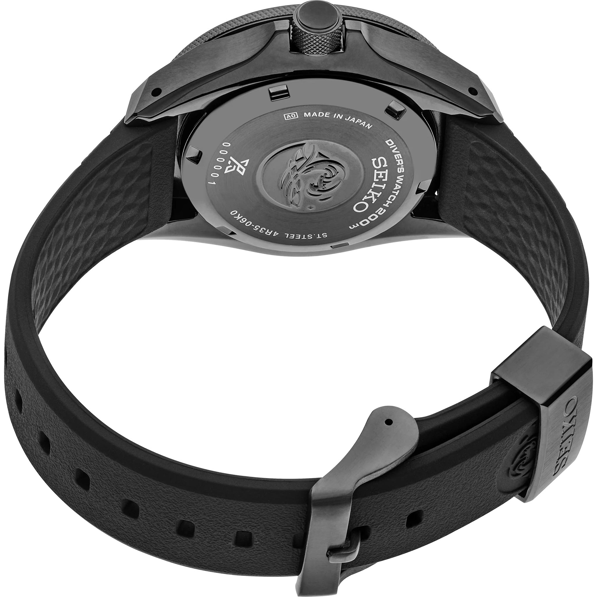Montre Seiko Prospex Homme Automatique SRPL15K1 Noir Samurai Bracelet Silicone