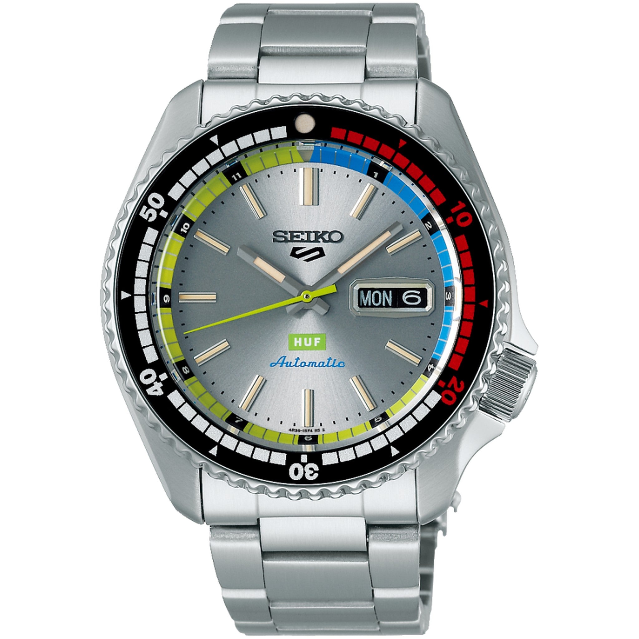 Montre Seiko 5 Sports Homme Automatique SRPL33K1 Argenté Édition Limitée HUF