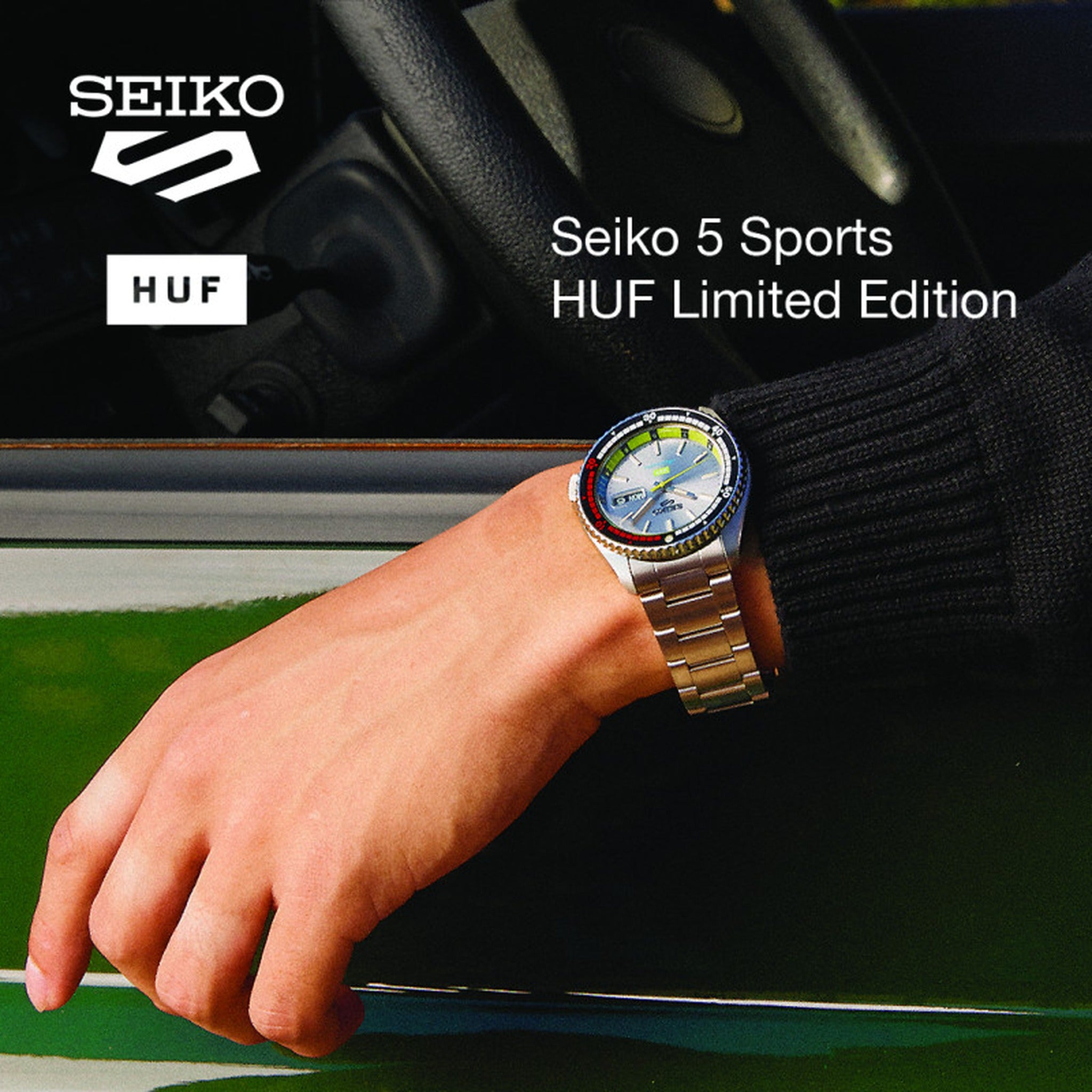 Montre Seiko 5 Sports Homme Automatique SRPL33K1 Argenté Édition Limitée HUF