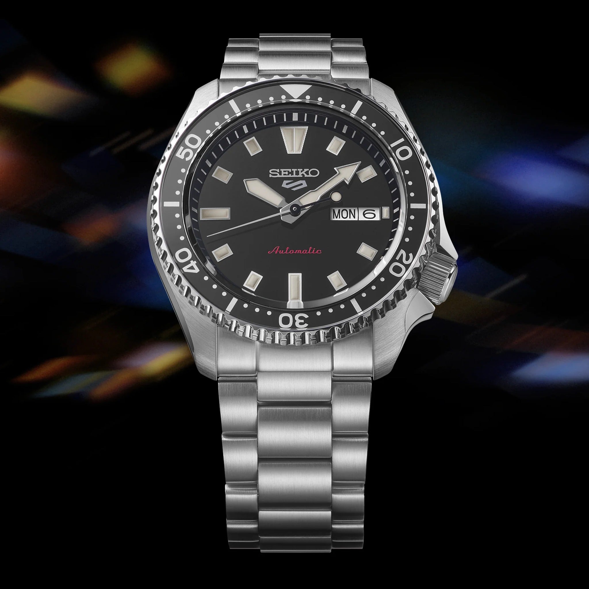 Seiko 5 Sports Herren-Automatikuhr SRPL85K1 Schwarz 42,5 mm