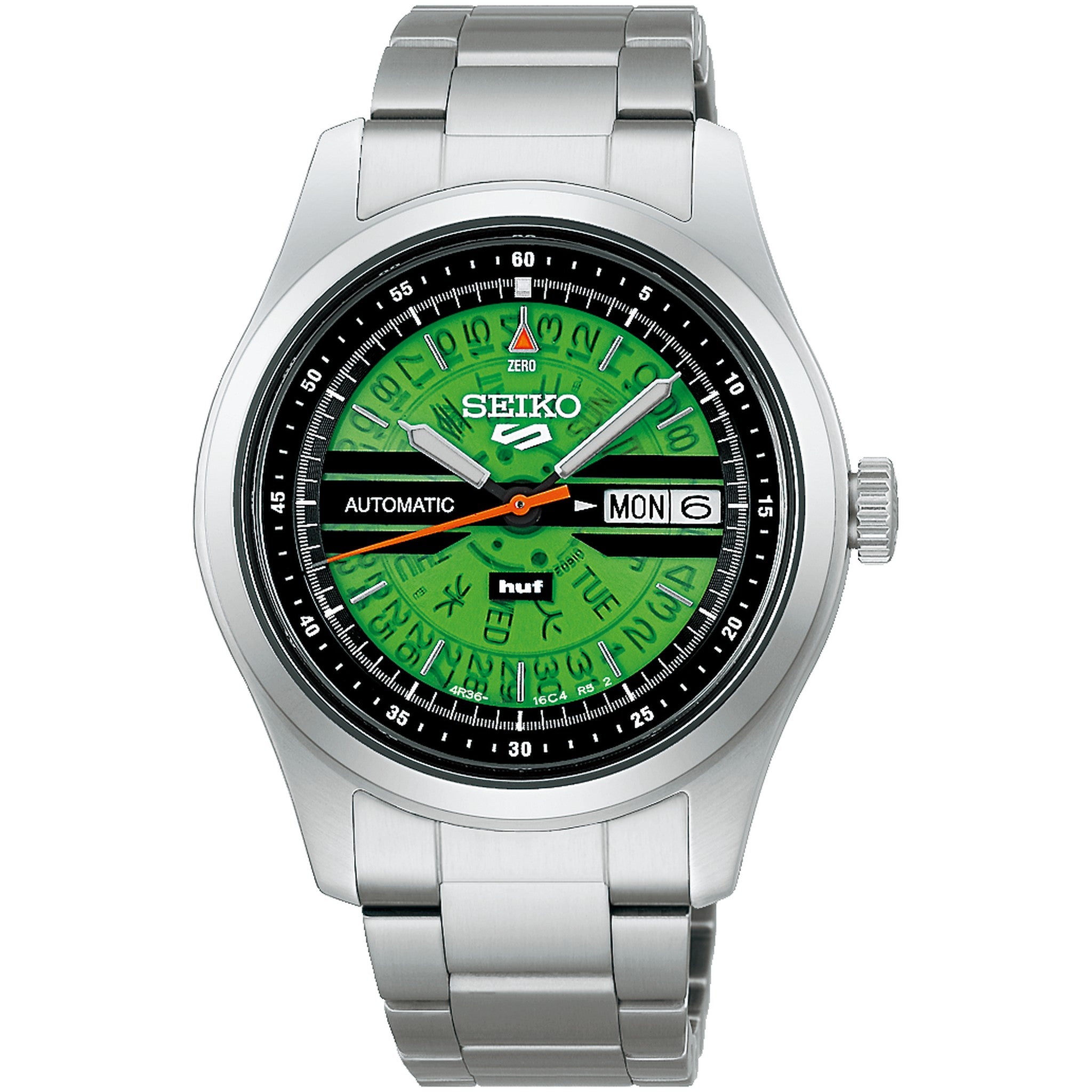 Seiko 5 Sports Herrenuhr SRPM09K1 Automatik Limitierte Edition HUF Grün