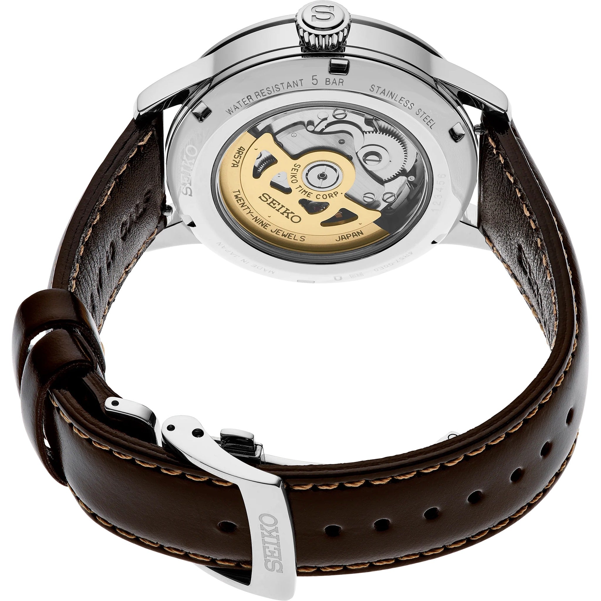Seiko Presage Cocktail Automatik Herrenuhr SSA459J1 Kleine Sekunde Grün Mockingbird