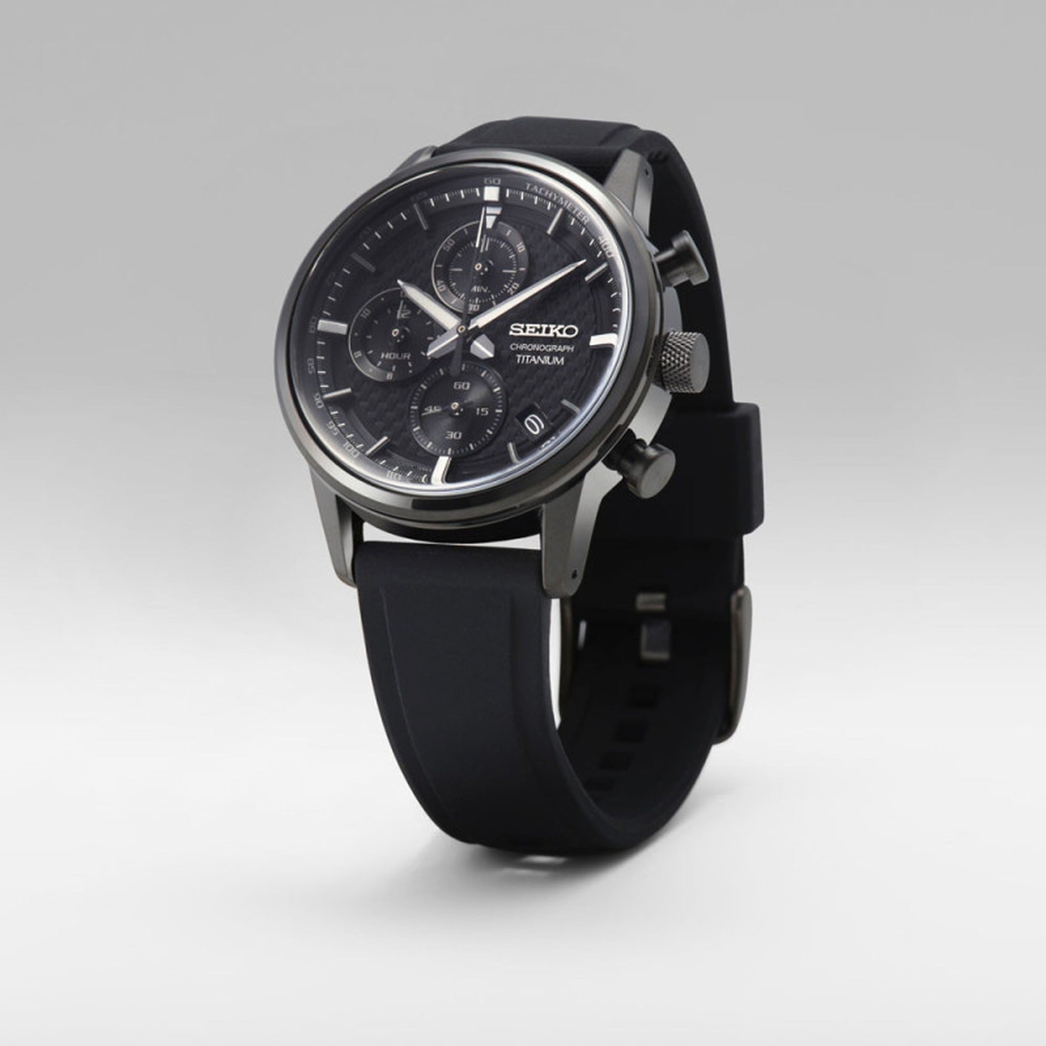 Seiko Men's Urban Sports Chronograph Watch, Quartz SSB393P1, Titanium Black