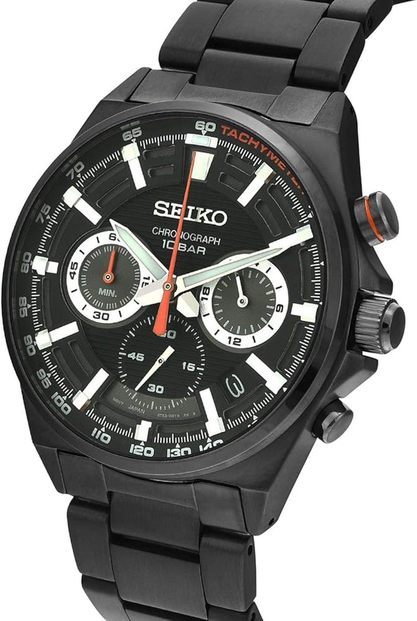 Seiko Men's Chronograph Racing Sports Quartz Watch SSB399P1 Black