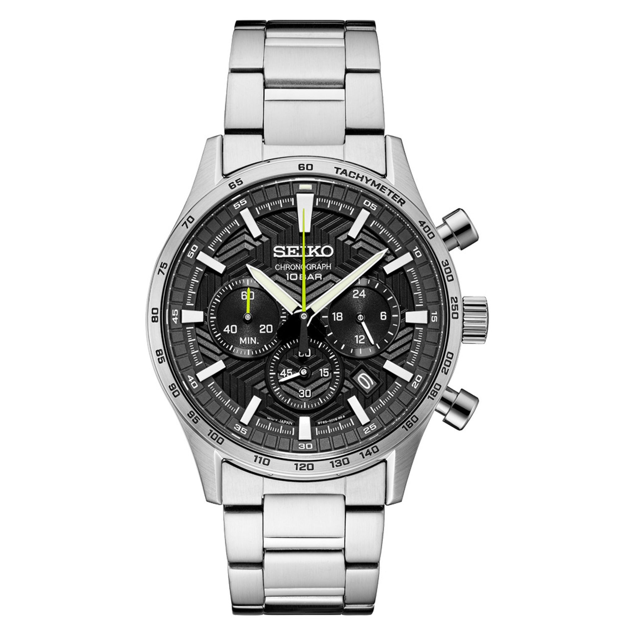 Montre Seiko Chronographe Urban Sports Homme Quartz SSB413P1 Noir Jaune