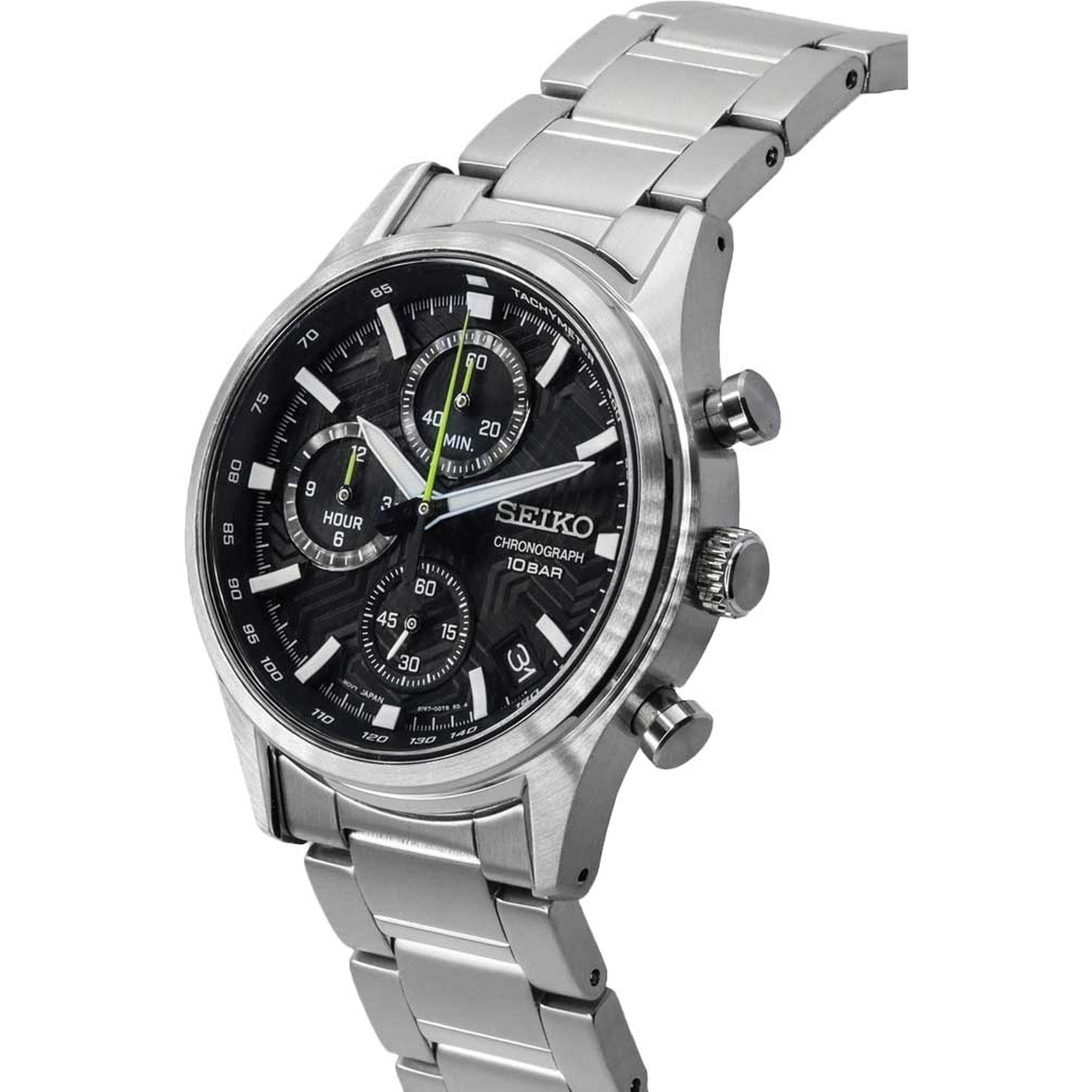 Seiko Men's Urban Sports Chronograph Quartz Watch SSB419P1 Black