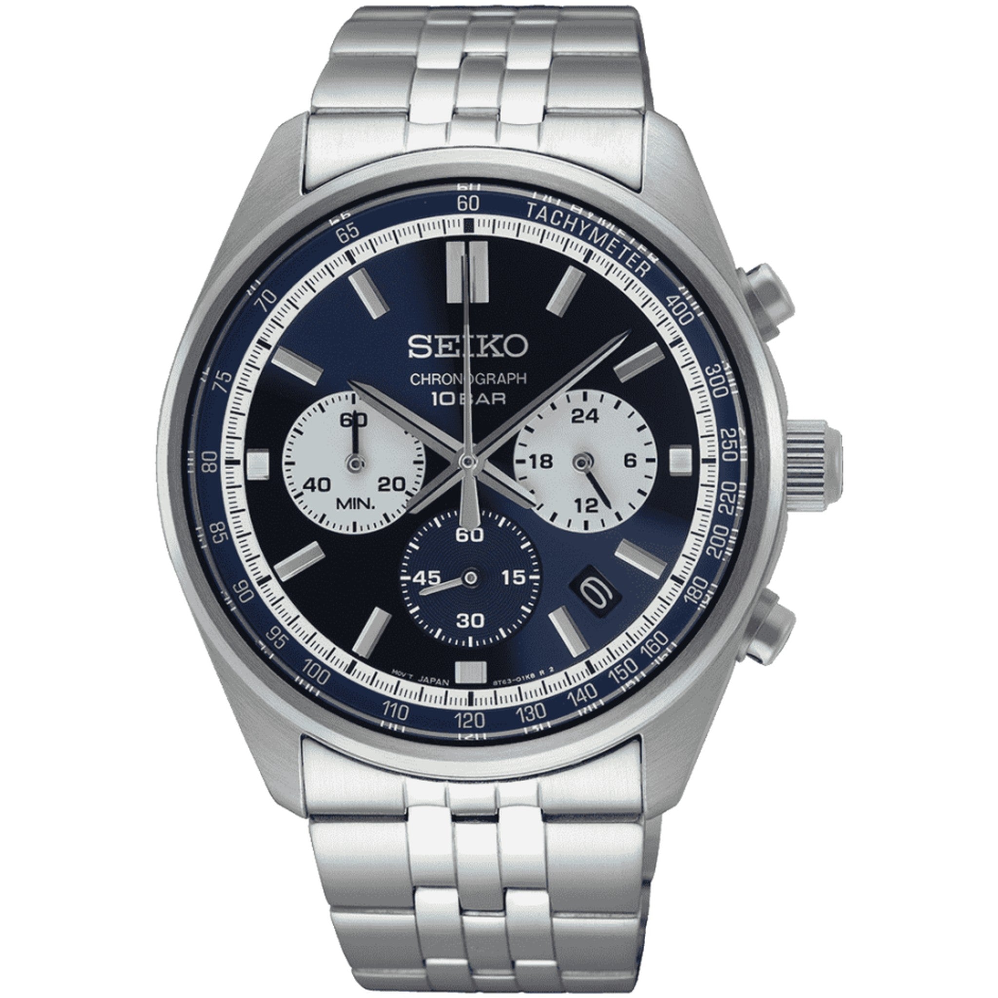 Seiko Men's Chronograph Sports Watch Quartz SSB427P1 Steel Blue