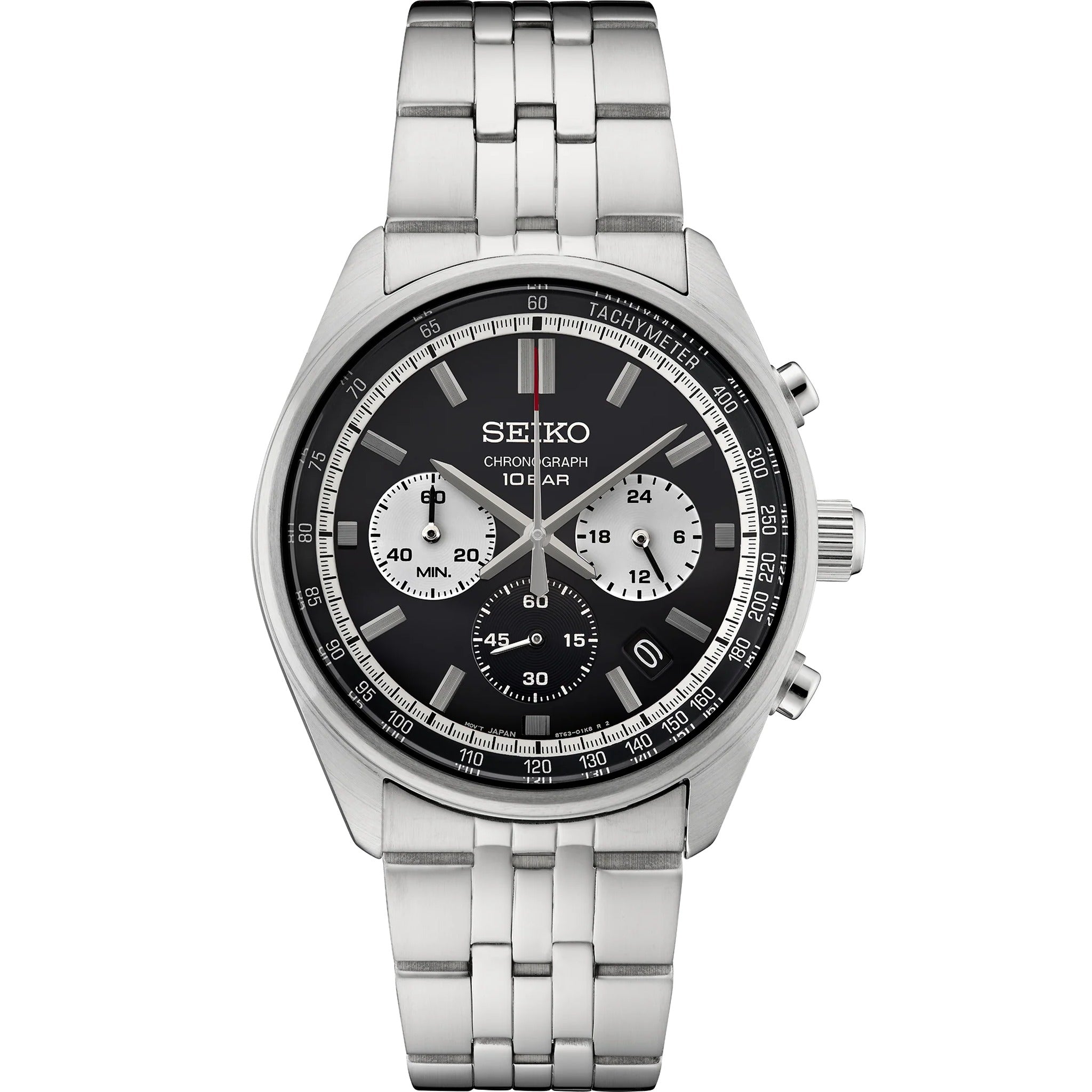 Montre Seiko Chronographe Sports Homme Quartz SSB429P1 Acier Noir Blanc