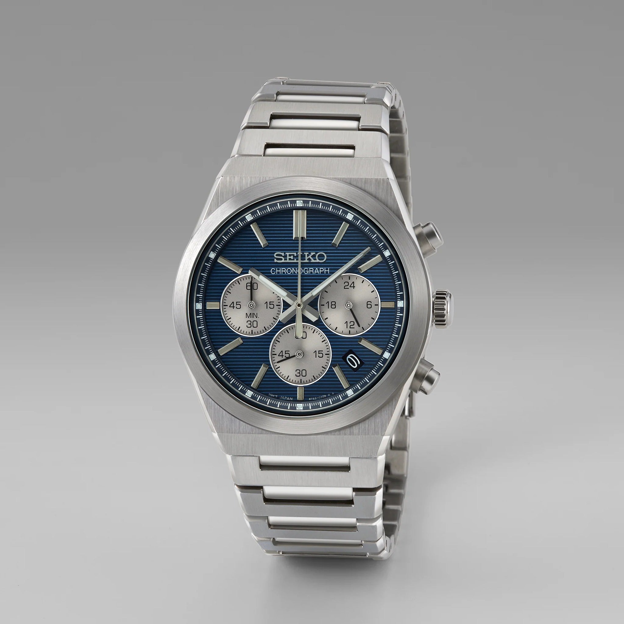Seiko Men's Quartz Sports Chronograph Watch SSB453P1 Blue