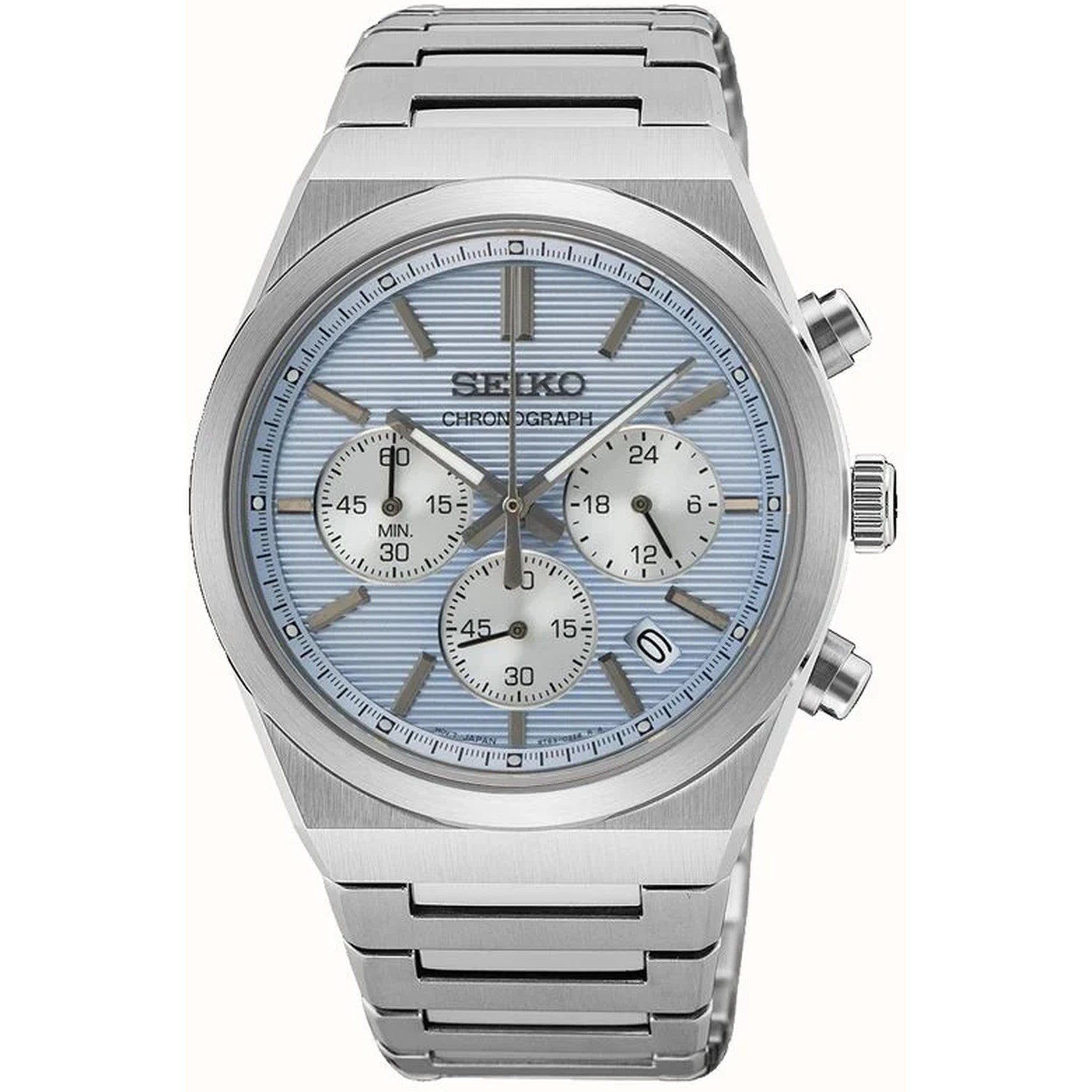 Seiko Men's Quartz Sports Chronograph Watch SSB459P1 Blue