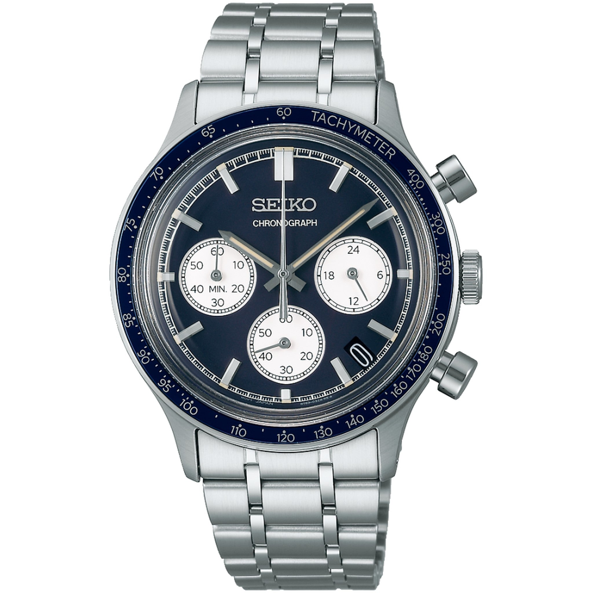 Seiko Men's Quartz Sports Chronograph Watch SSB477P1 Blue