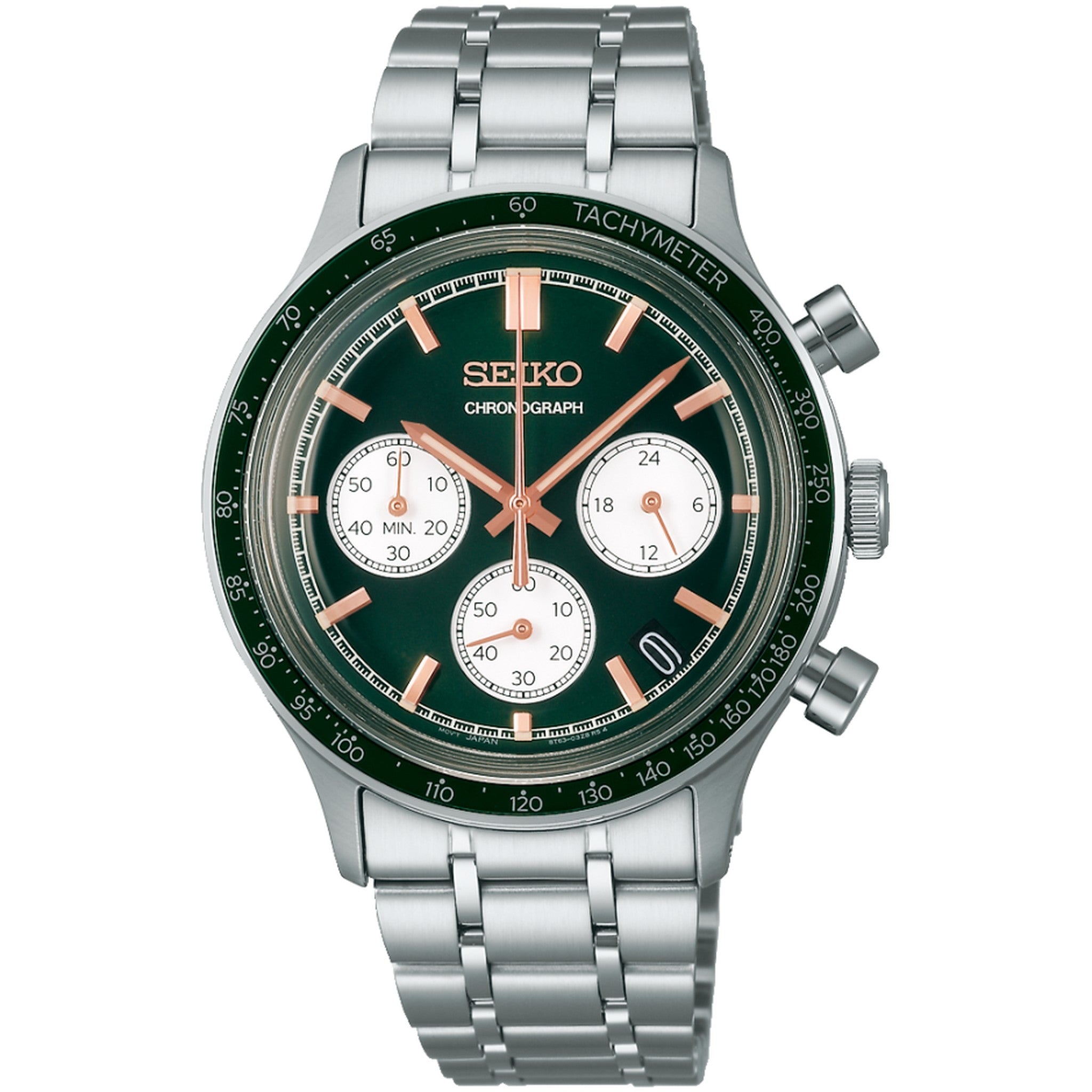 Seiko Men's Quartz Sports Chronograph Watch SSB481P1 Green