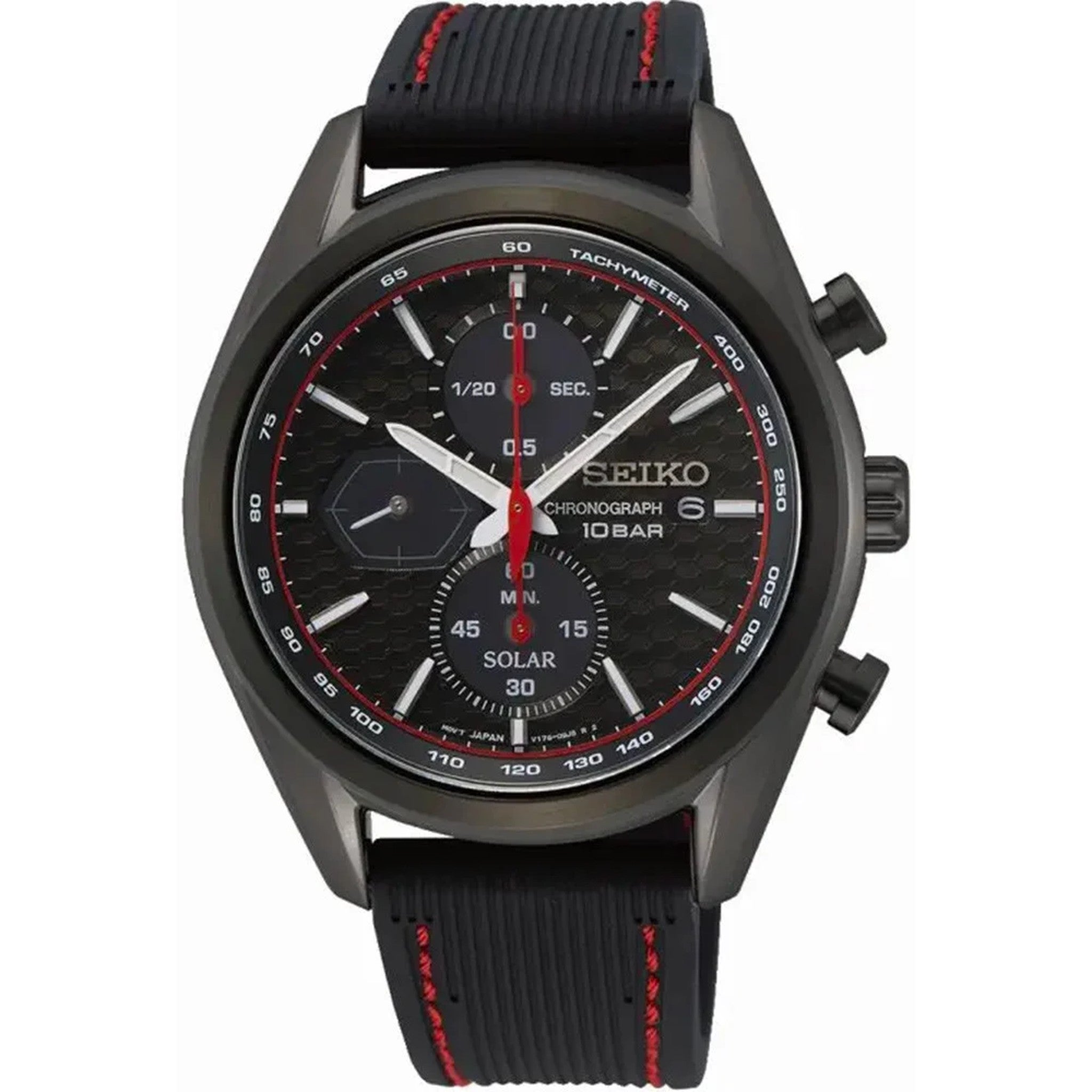 Seiko Men's Chronograph Quartz Watch SSC777P1 Black Red