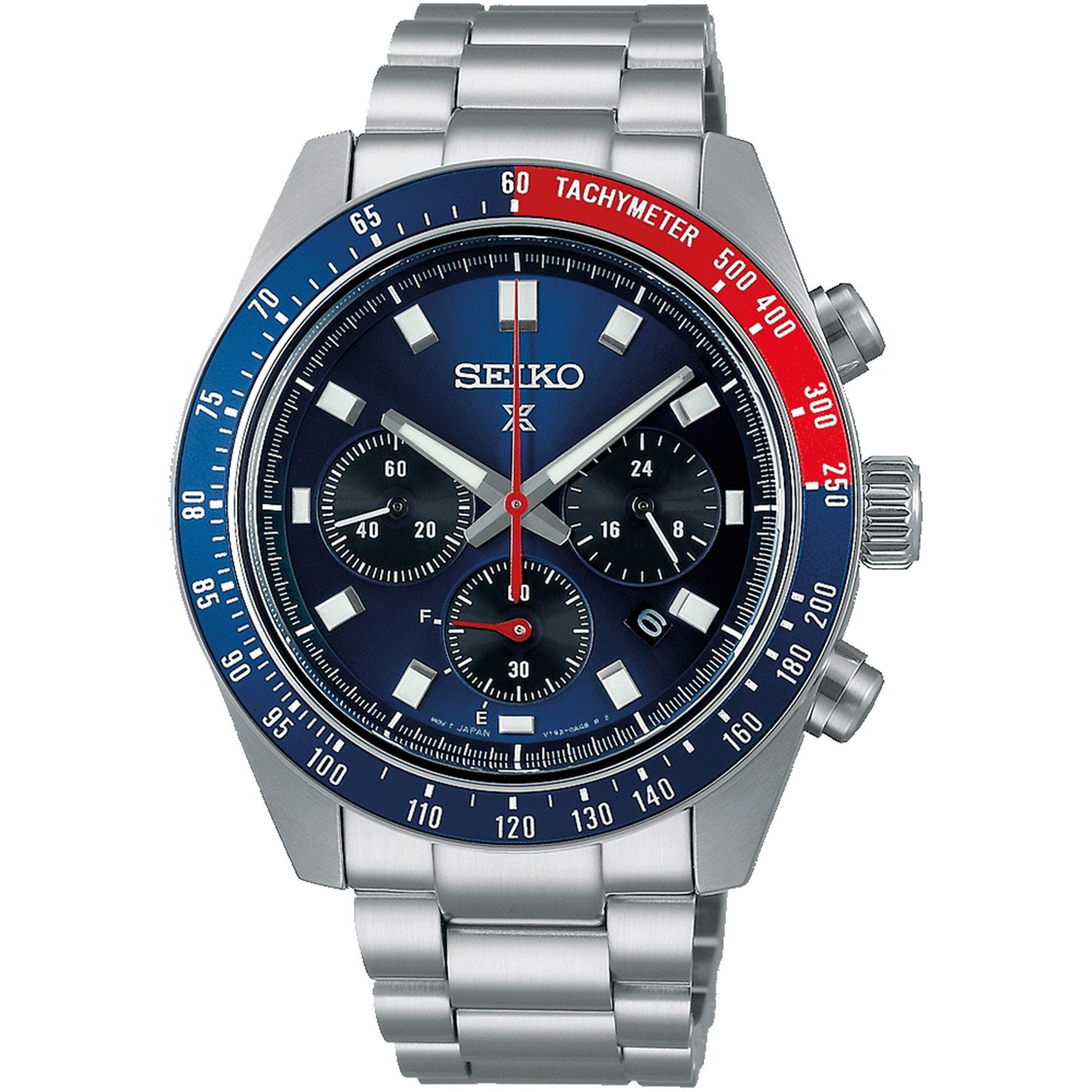 Seiko Prospex Solar Herrenuhr SSC913P1 Speedtimer Chronograph Blau Rot