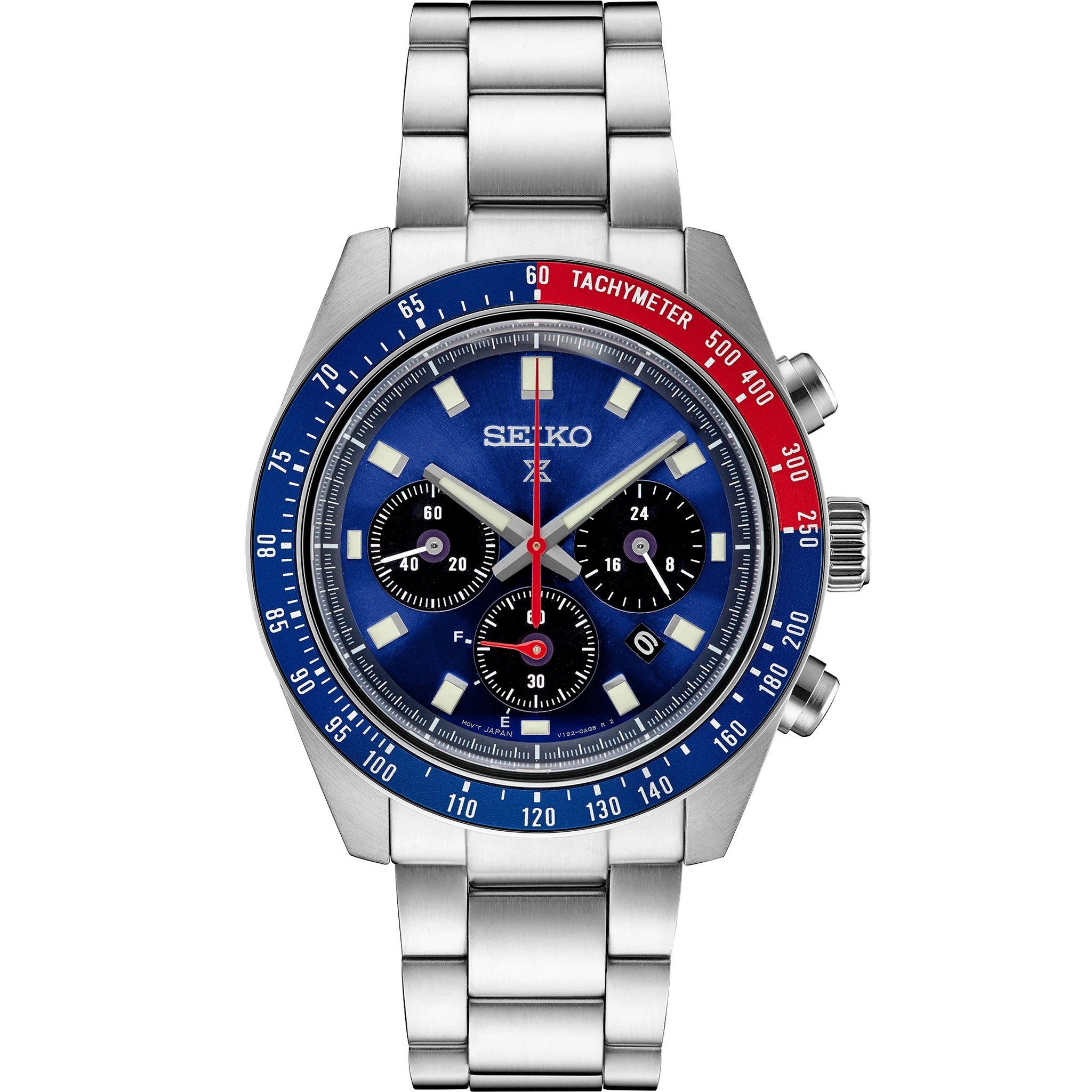 Montre Seiko Prospex Solar Homme SSC913P1 Speedtimer Chronograph Bleu Rouge