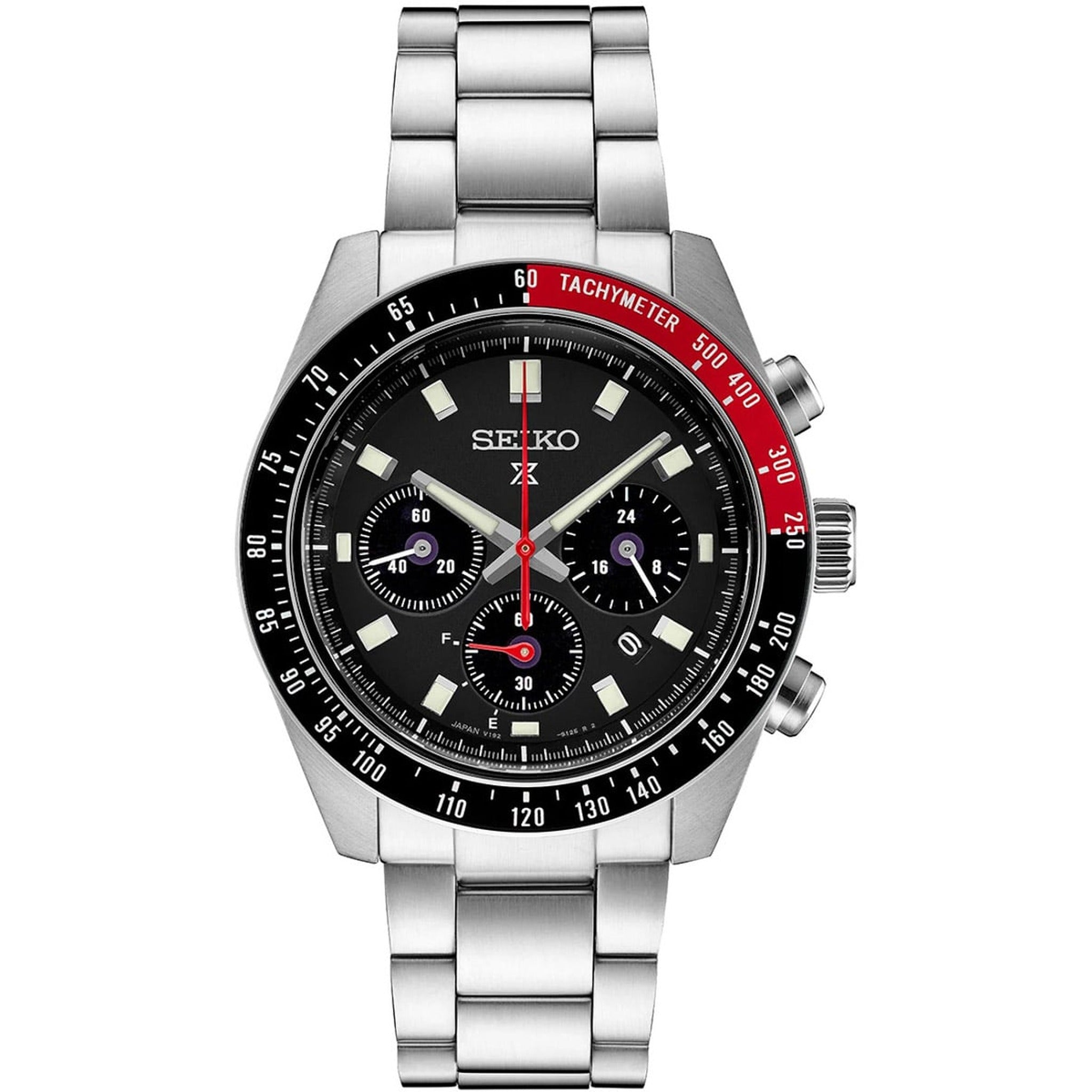 Seiko Prospex Solar Herrenuhr SSC915P1 Speedtimer Chronograph Schwarz Rot