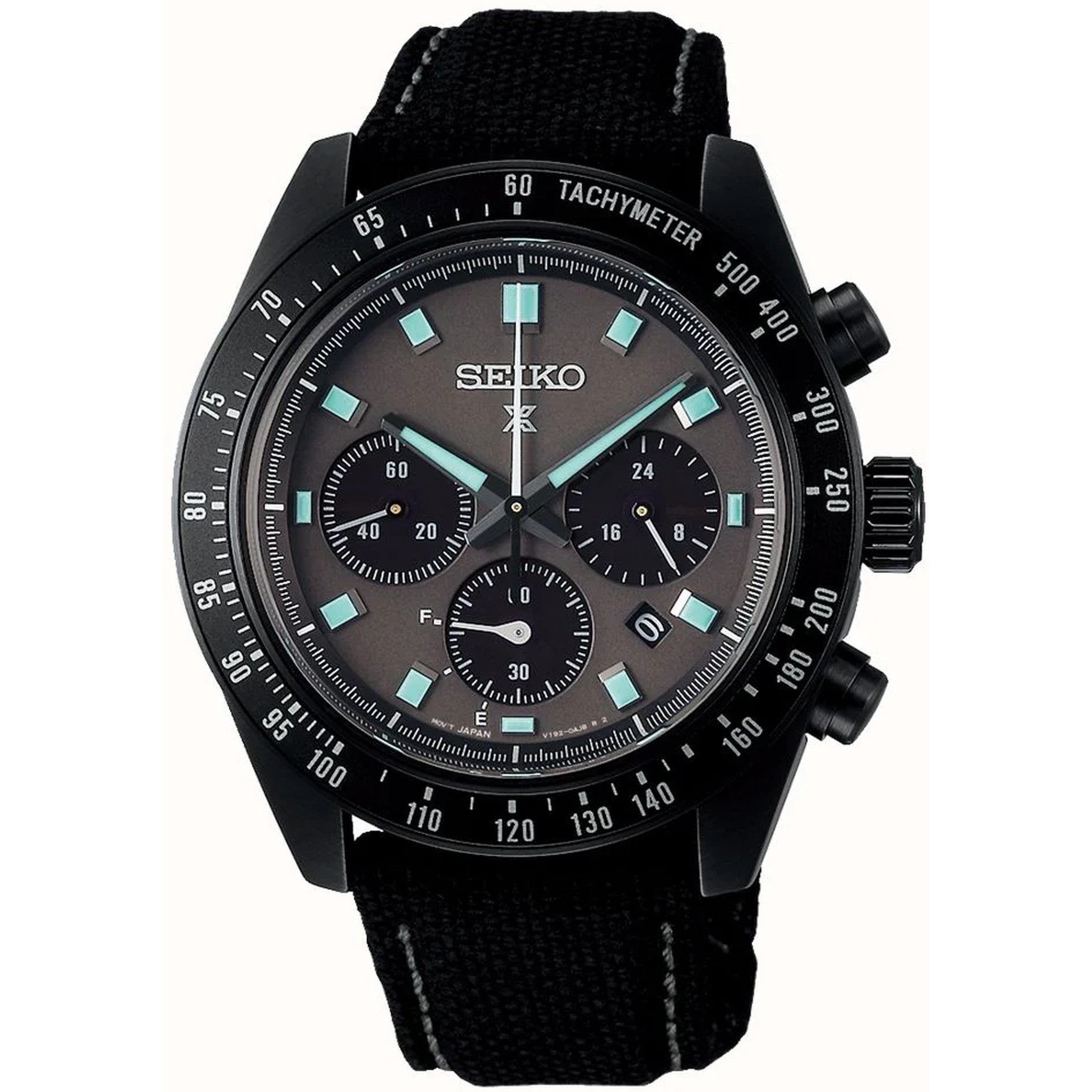 Montre Seiko Prospex Solar Homme SSC923P1 Speedtimer Chronograph Noir Bracelet Cuir Nylon