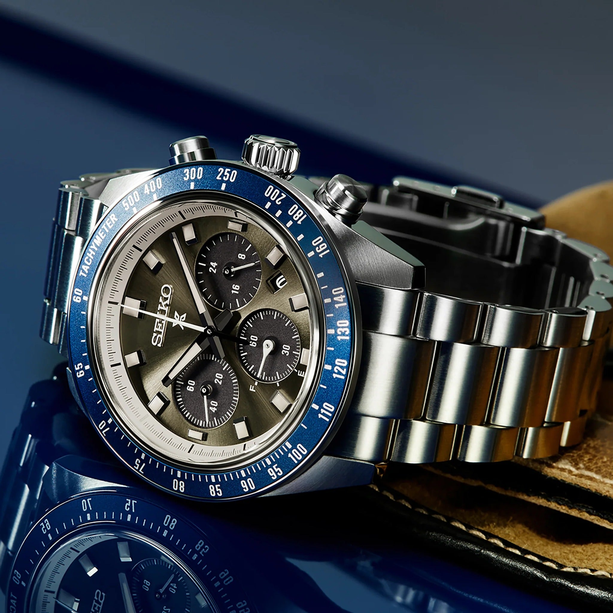 Seiko Prospex Solar Herrenuhr SSC939P1 Speedtimer Chronograph Grand Touring Blau