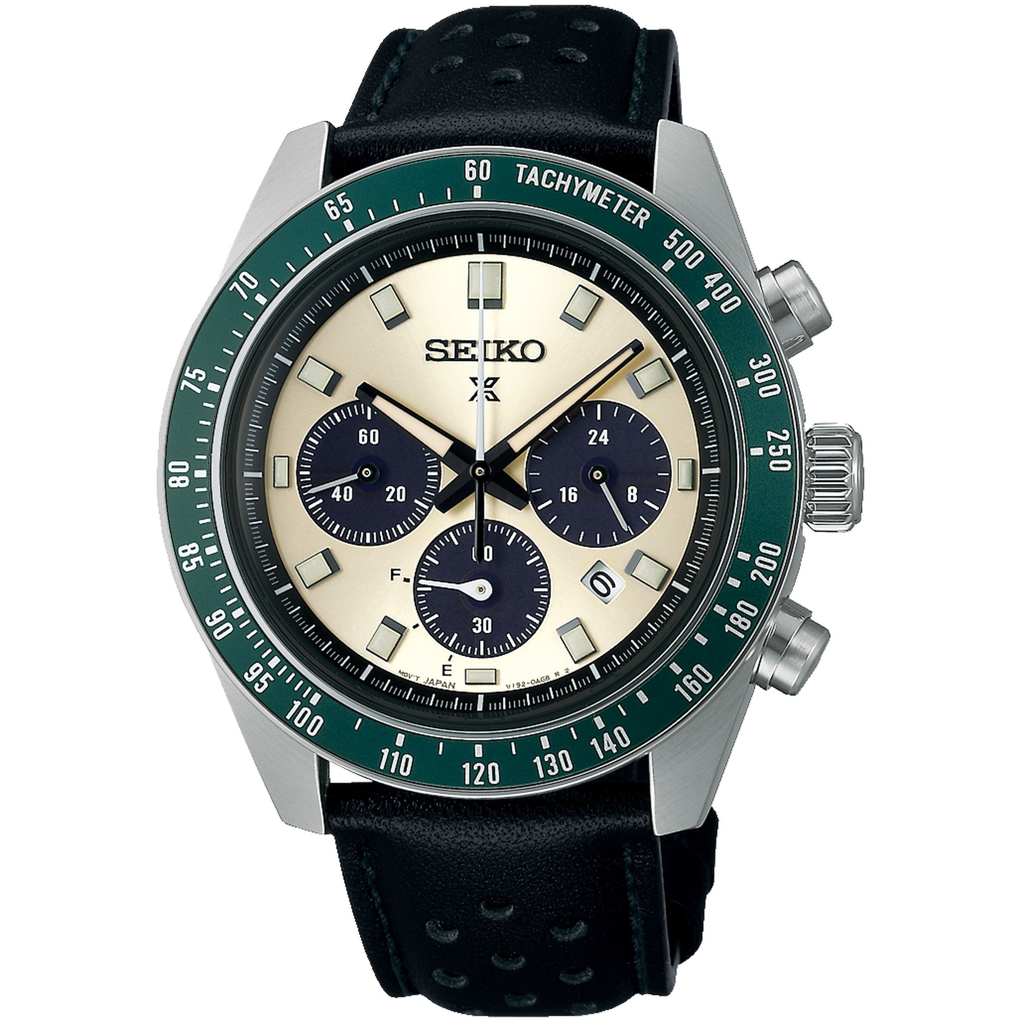 Montre Seiko Prospex Solar Homme SSC943P1 Speedtimer Chronograph Racing Sports Vert