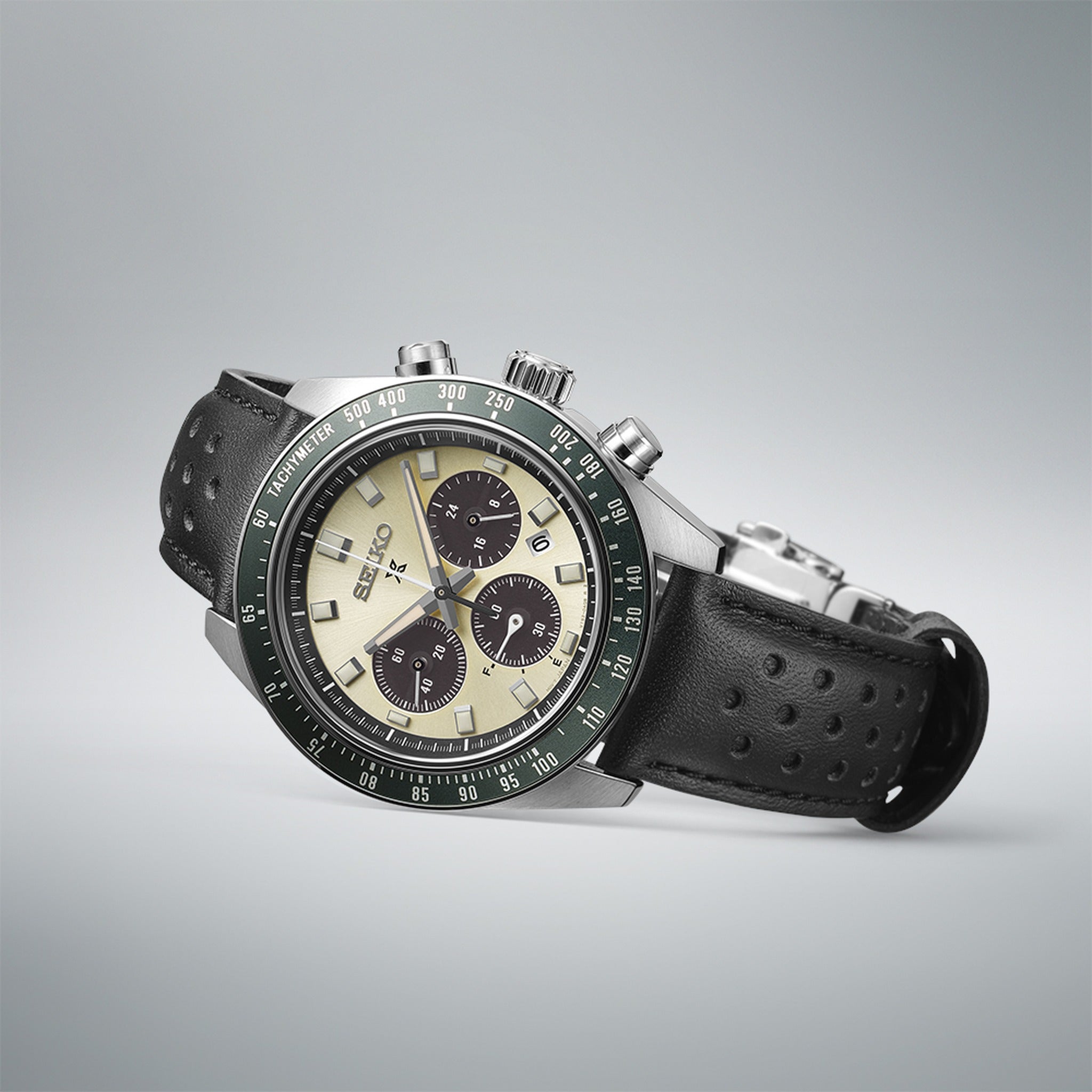 Seiko Prospex Solar Herrenuhr SSC943P1 Speedtimer Chronograph Racing Sports Grün