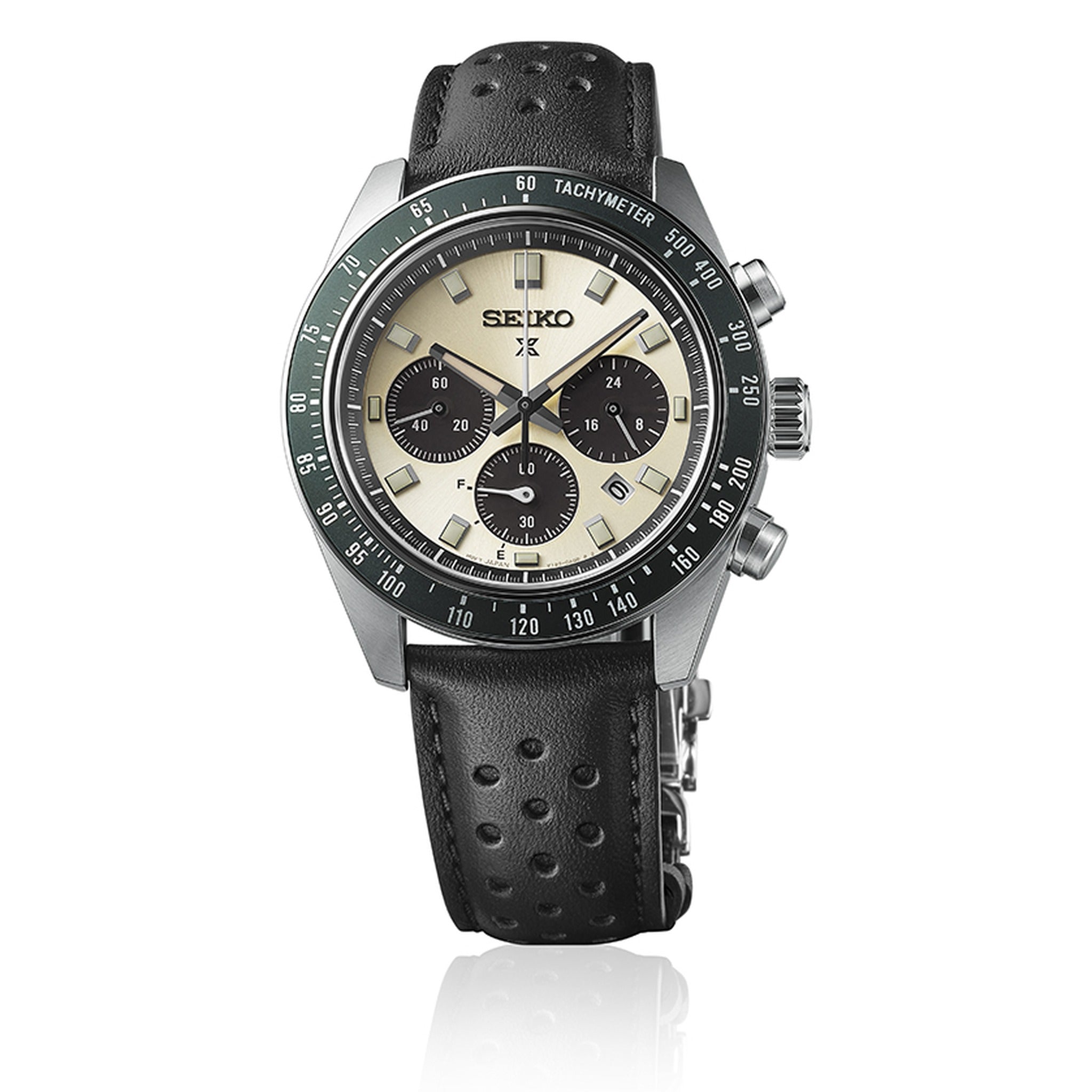 Seiko Prospex Solar Herrenuhr SSC943P1 Speedtimer Chronograph Racing Sports Grün