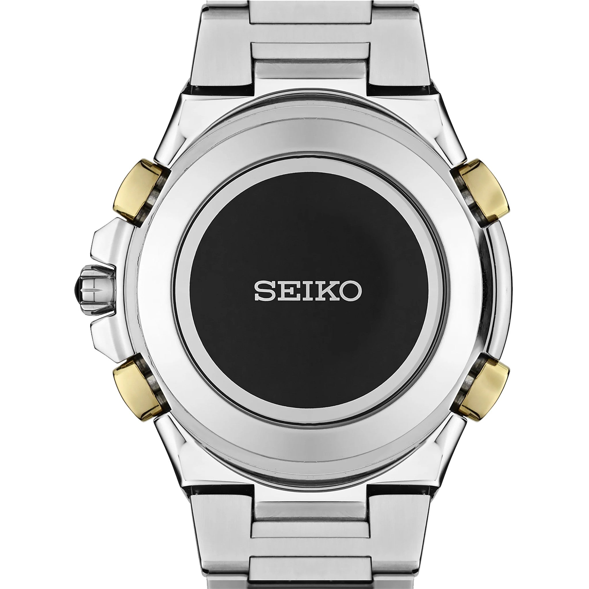 Seiko Coutura Men's Watch SSG010 Solar Chronograph Silver Gold Black