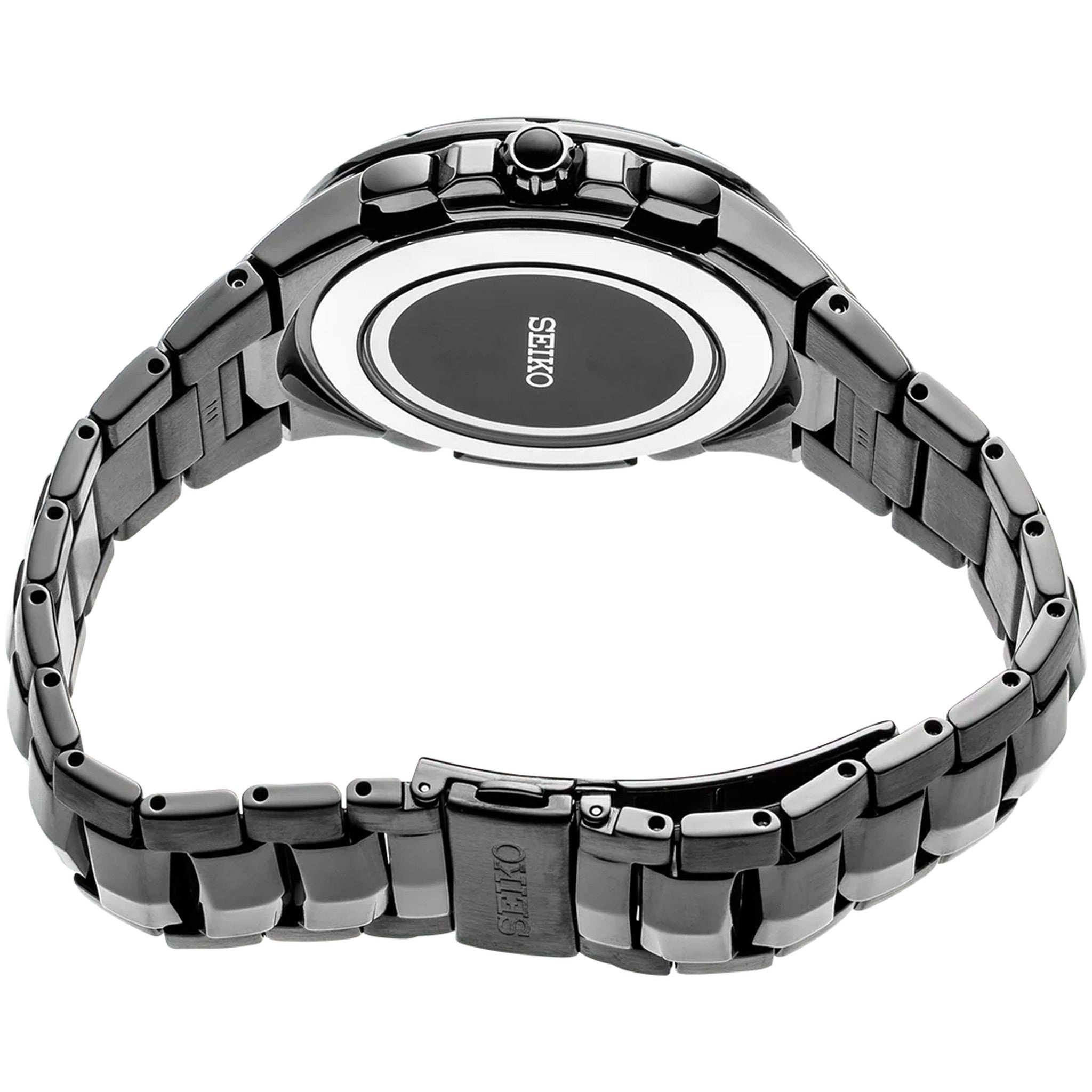 Seiko Coutura Men's Watch SSG021 Solar Chronograph Black Blue