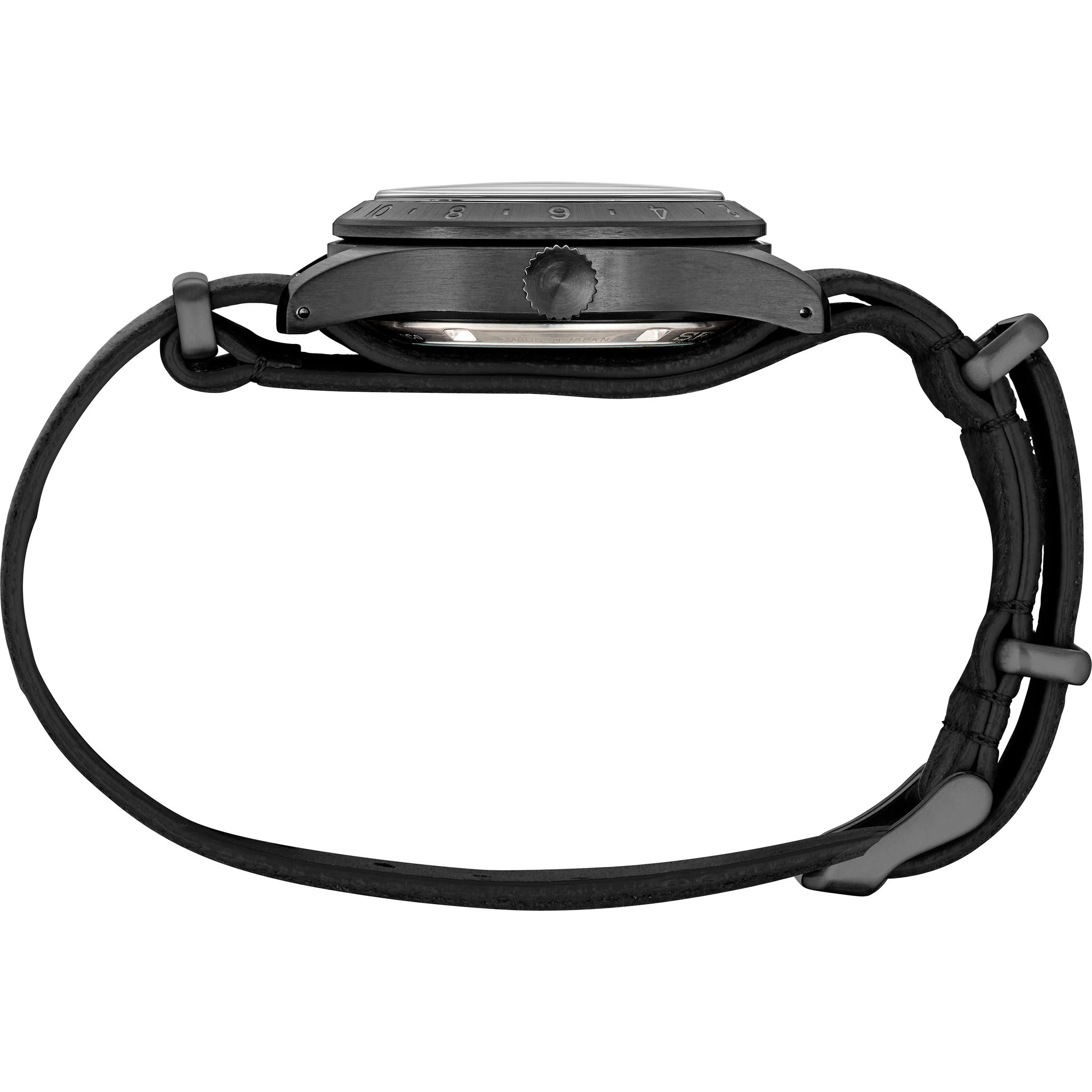 Seiko 5 Sports Automatic Men's Watch SSK025K1 Black with Leather NATO Strap