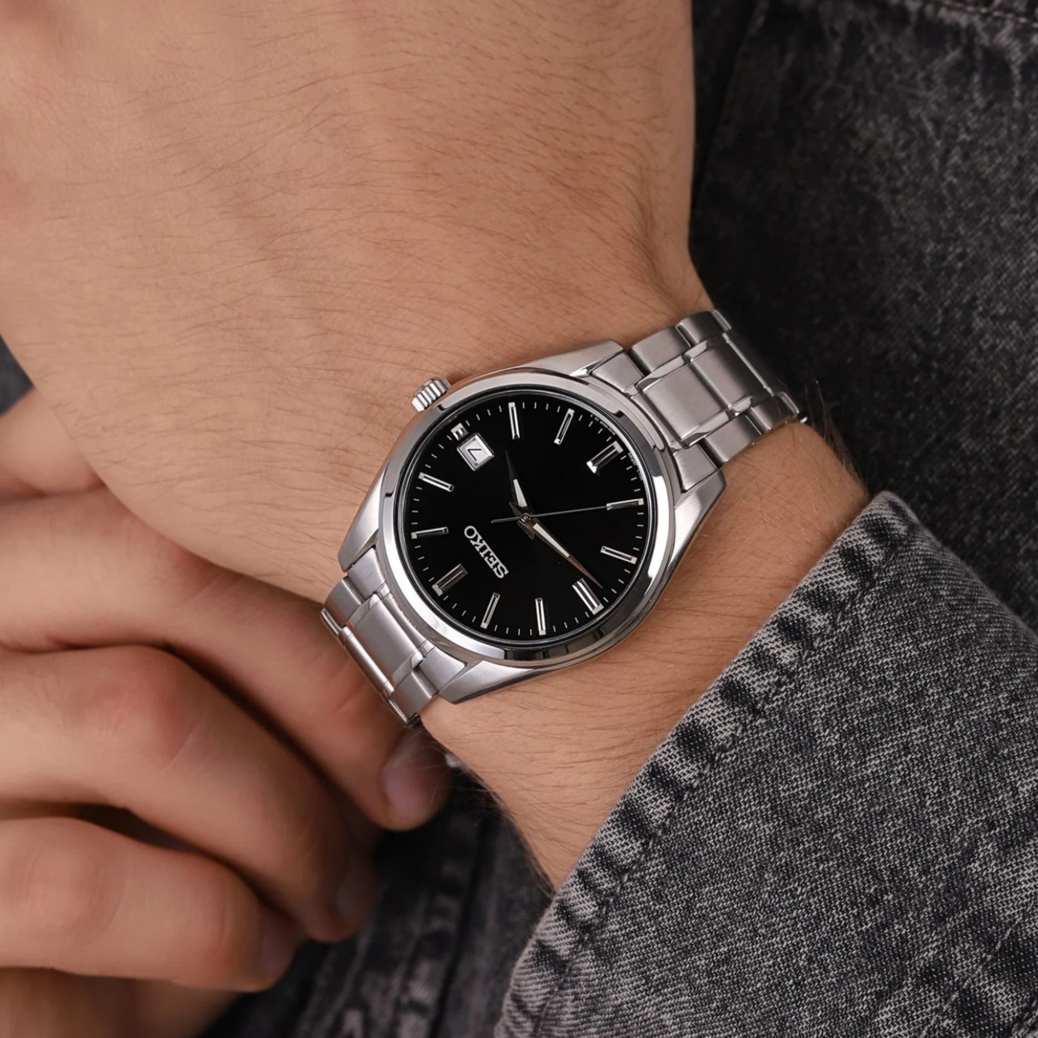 Montre Seiko Classic Homme SUR311P1 Noir Quartz