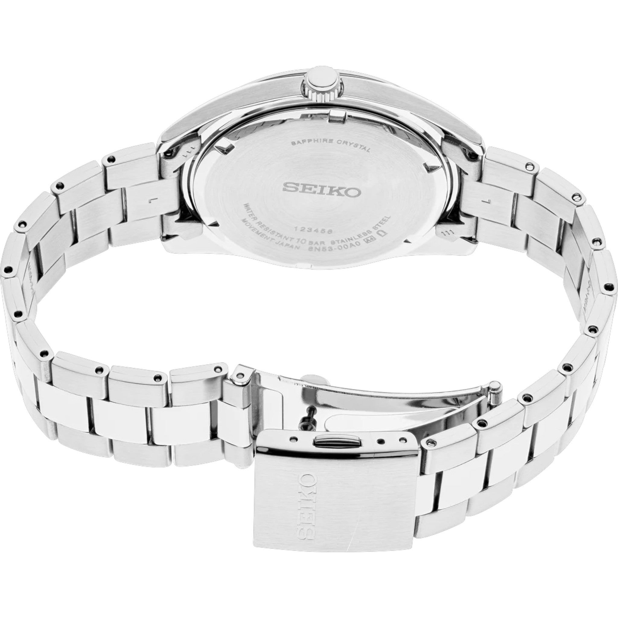 Seiko Classic Herren-Quarzuhr SUR343P1, grau, Tag/Datum
