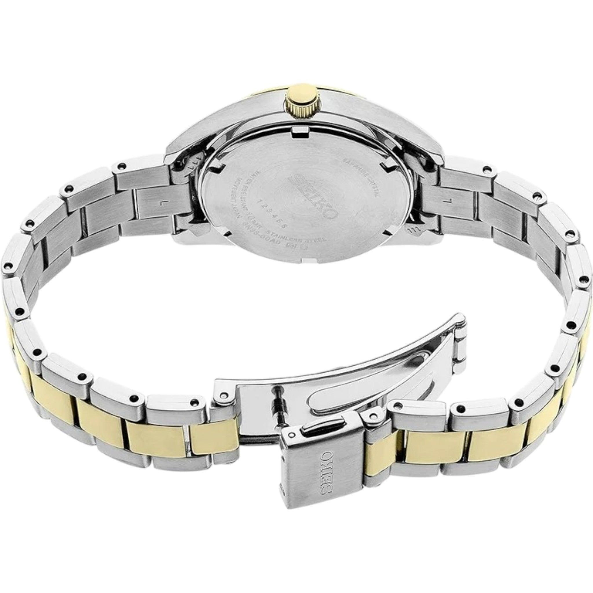 Montre Seiko Neo Classic Femme SUR354P1 Doré Bicolore Jour / Date Quartz