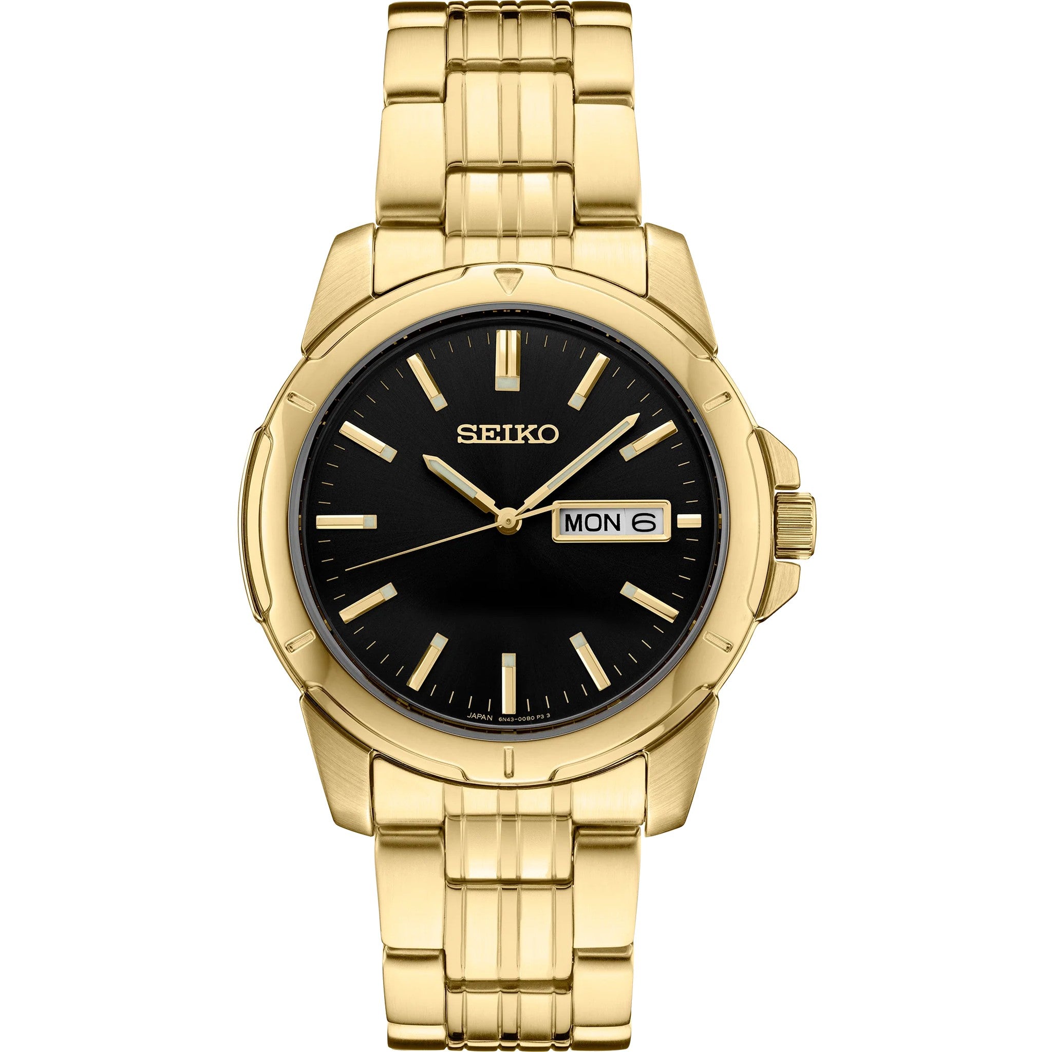 Montre Seiko Essentials Homme SUR358 Doré Noir
