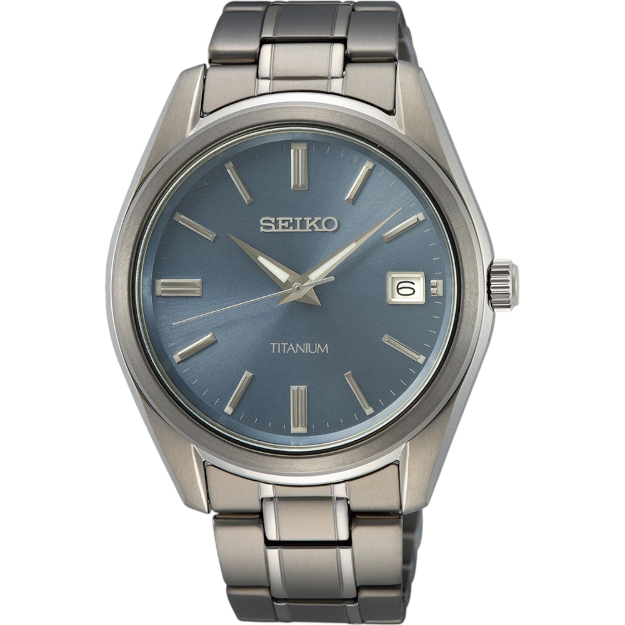 Montre Seiko Classic Homme SUR371P1 Bleu Titane Quartz