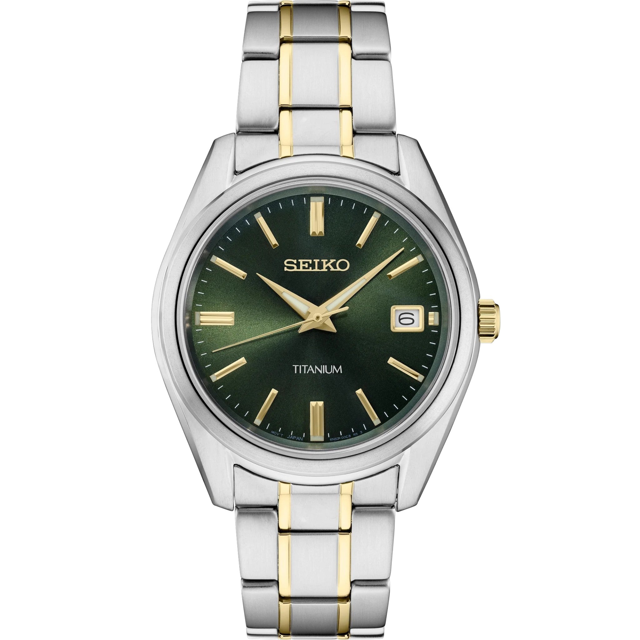 Montre Seiko Classic Homme SUR377P1 Vert Titane Quartz