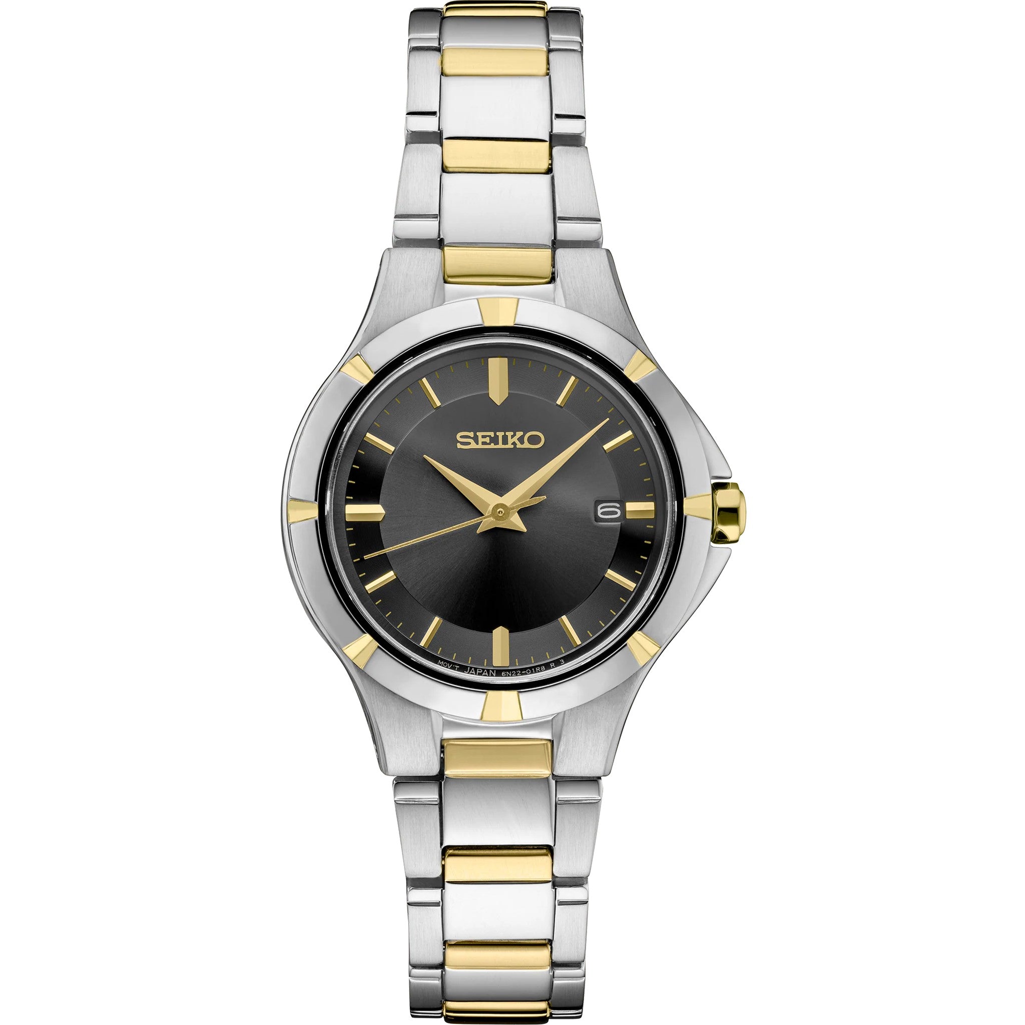 Seiko Essentials Women's Watch SUR414 Silver Gold Black